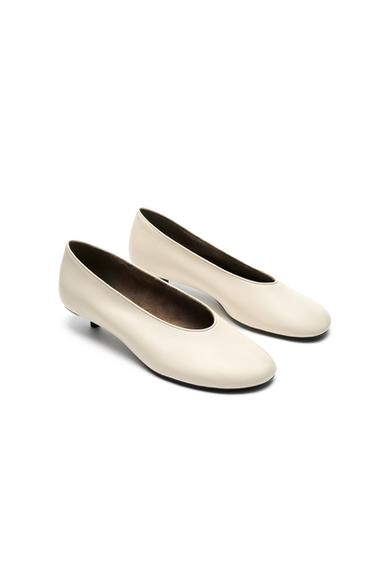 Leather low heel ballet flat - LIMITED EDITION — Vanilla 6