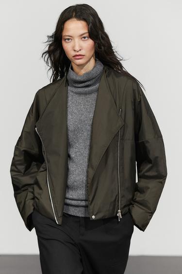 Lightweight quilted bomber jacket — KHAKI 3