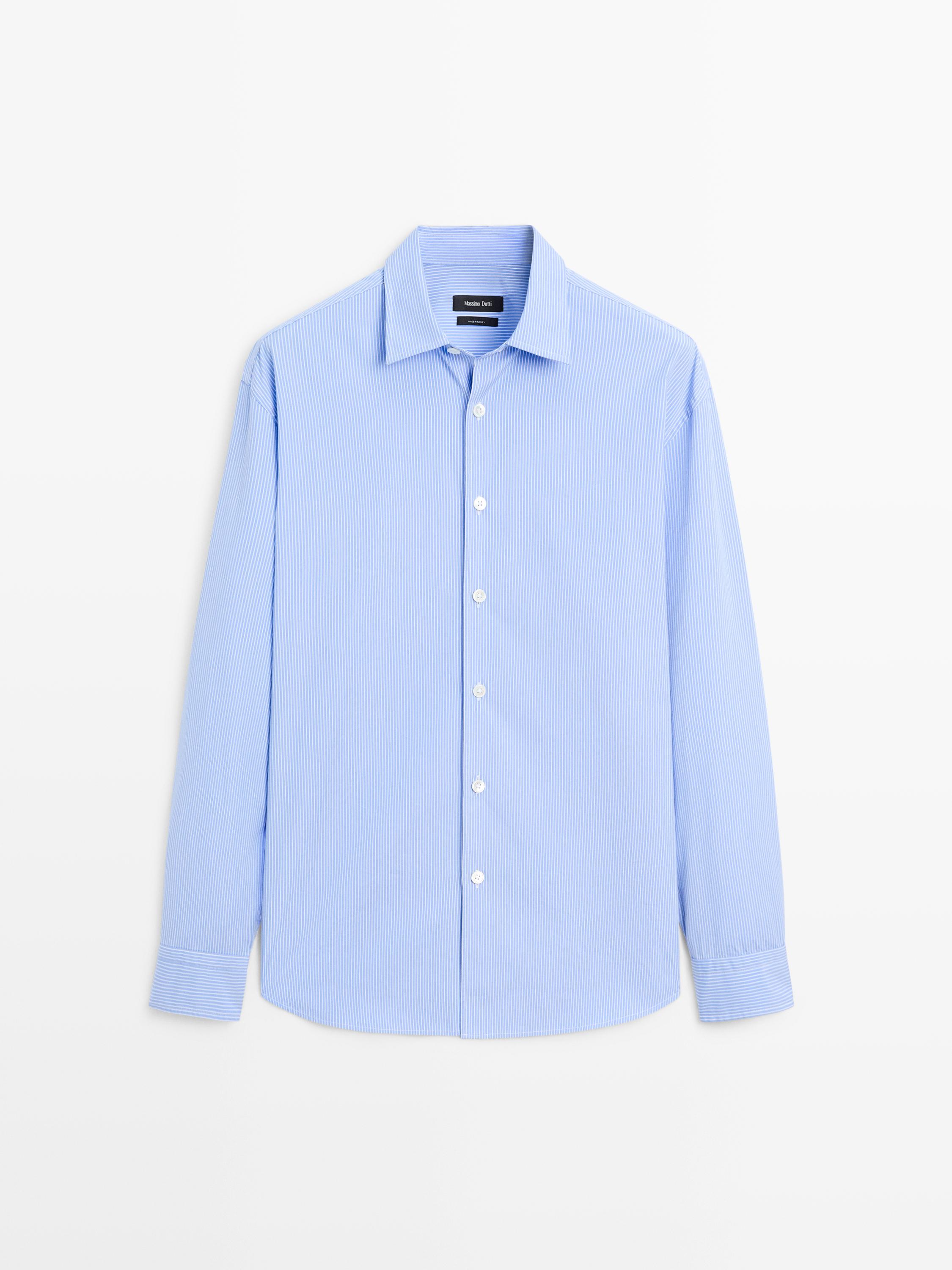 Camisa rayas popelín regular fit