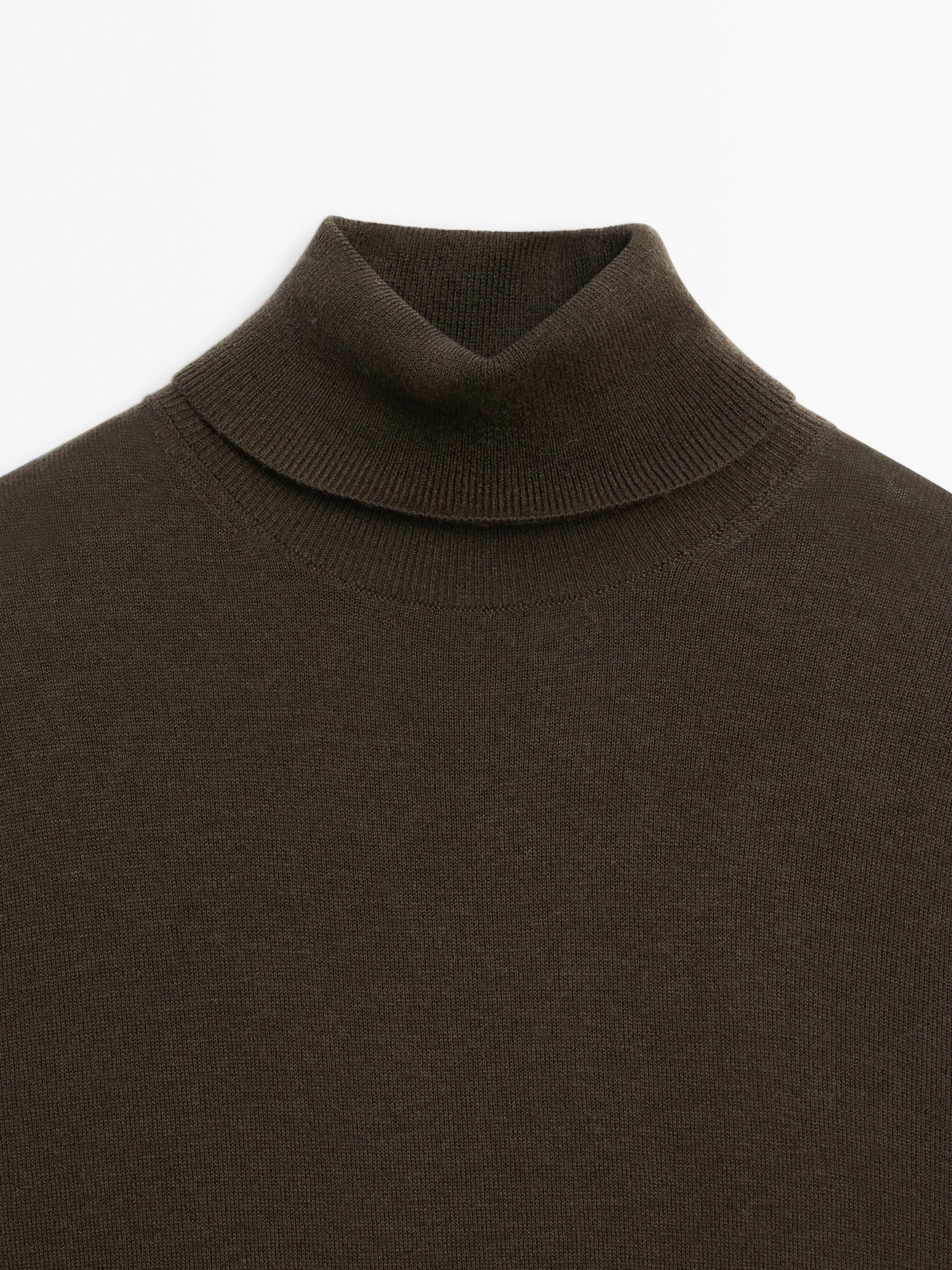 Jersey cuello alto con lana