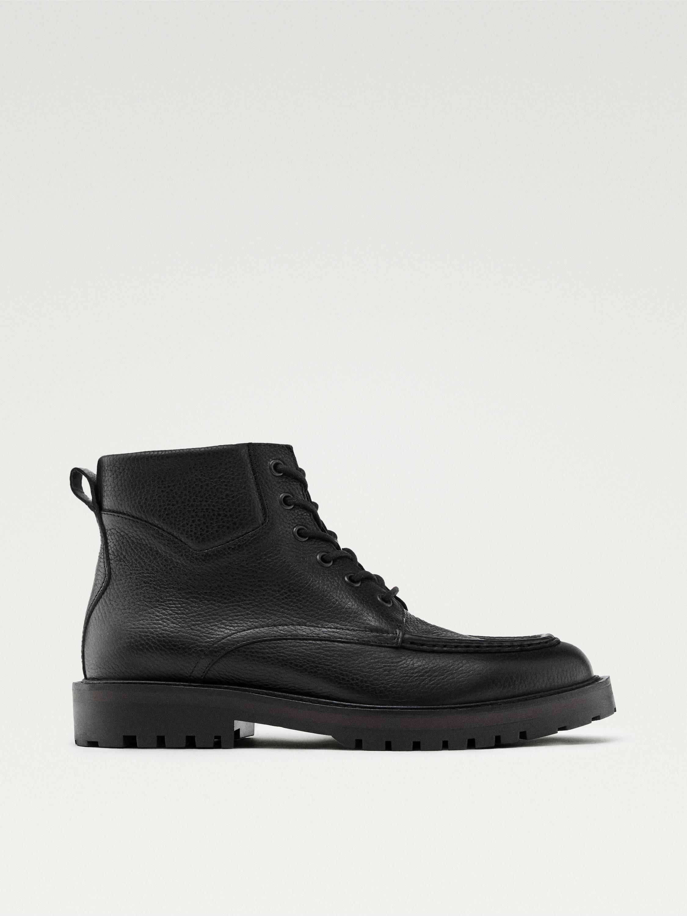 Tumbled moc toe boots