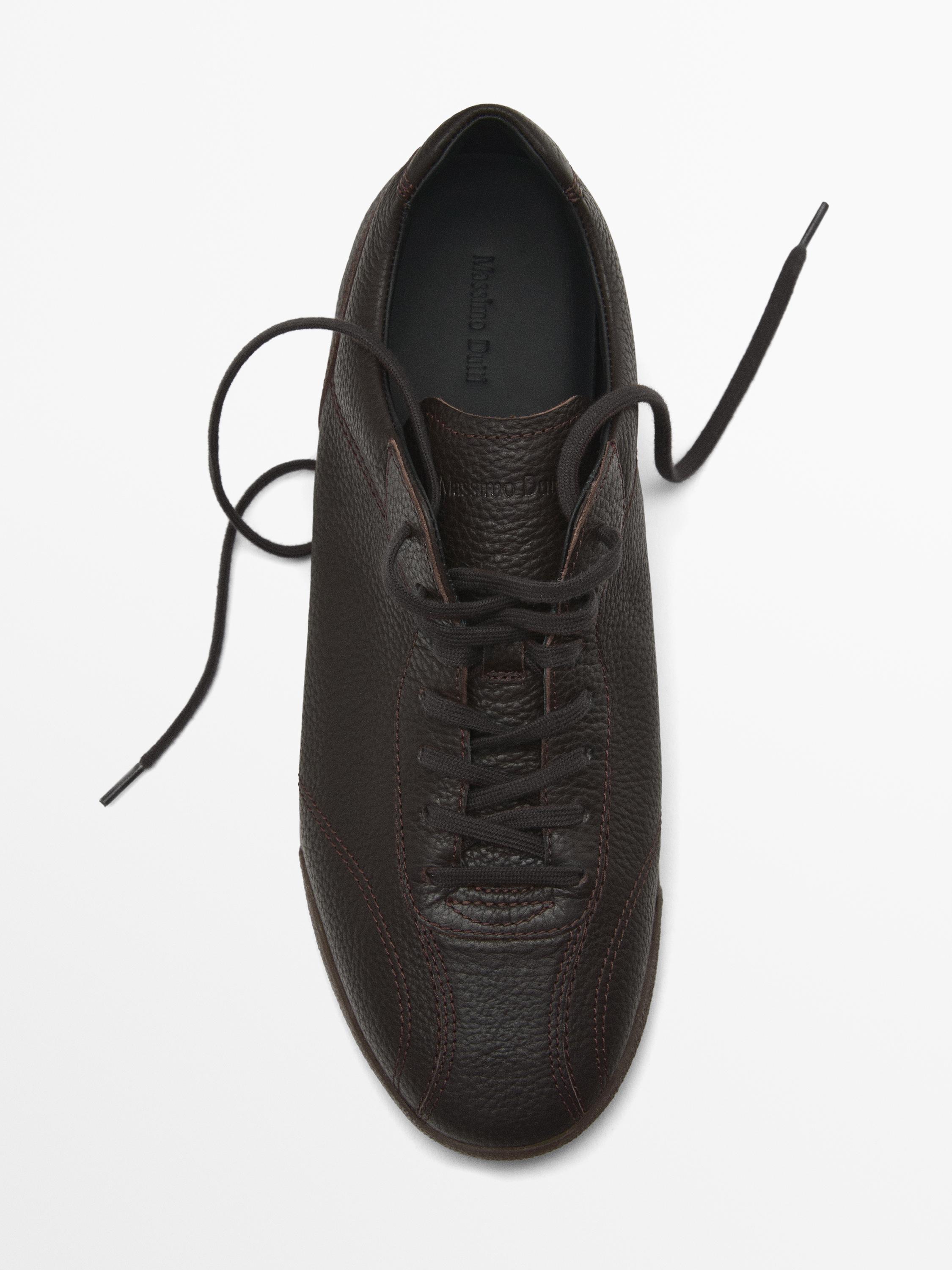 Soft leather trainers