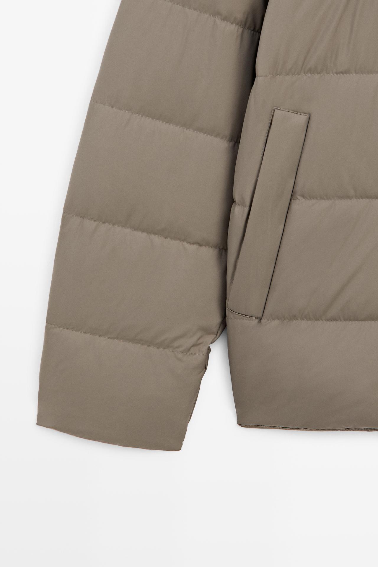Hooded down jacket — MINK