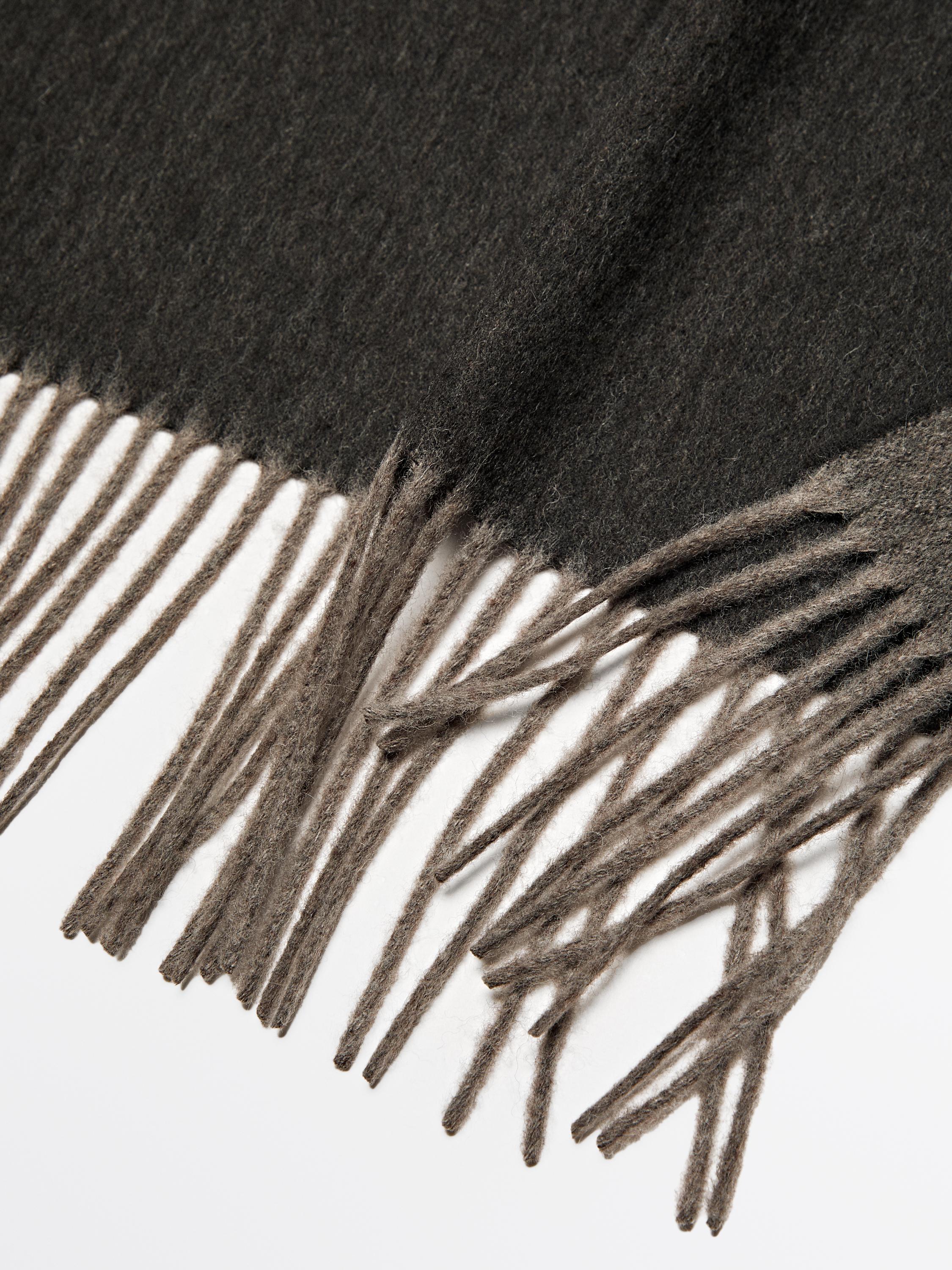 Шарф из 100% шерстяной двусторонней ткани