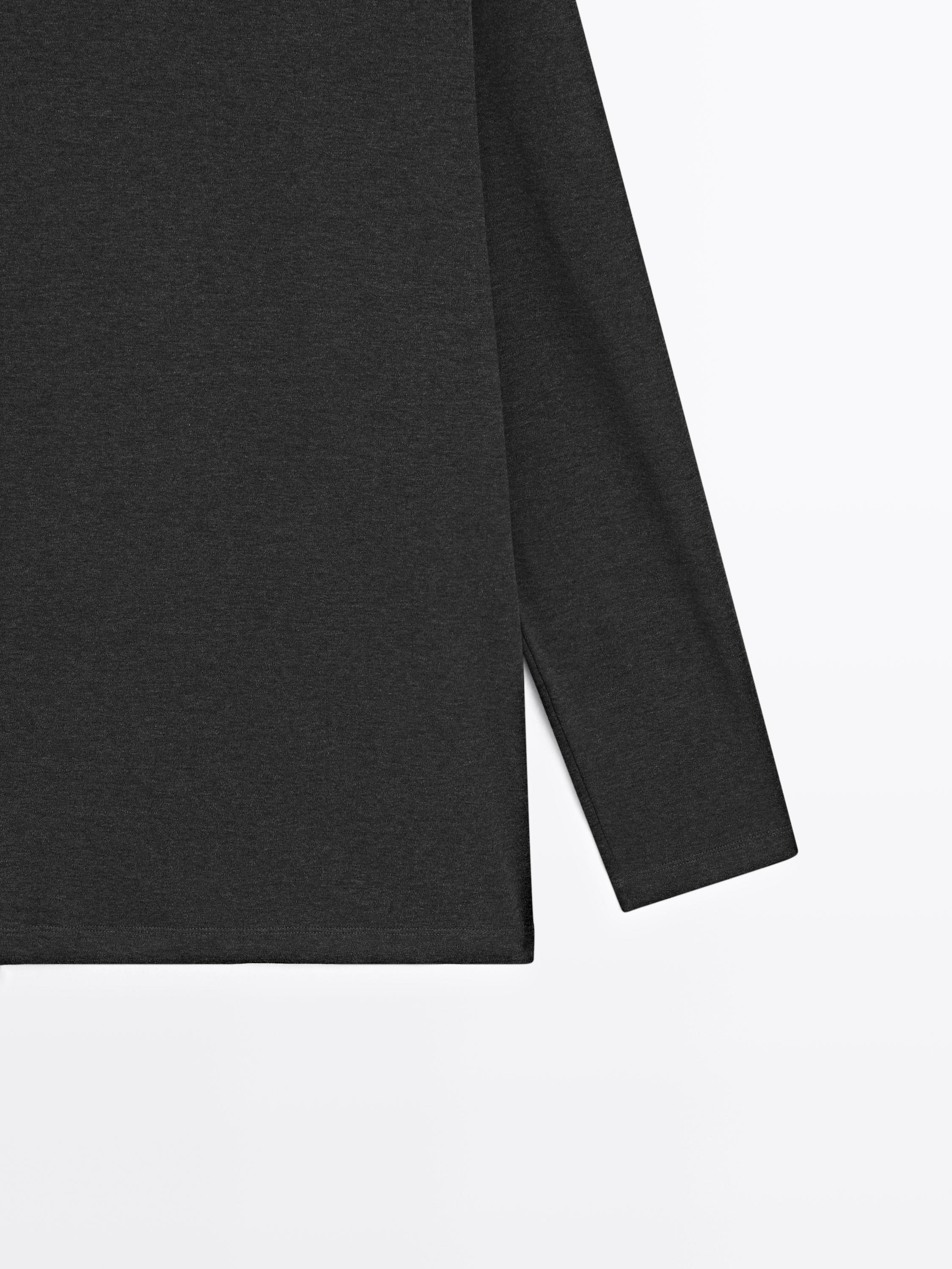 T-shirt de manga comprida em algodão medium weight