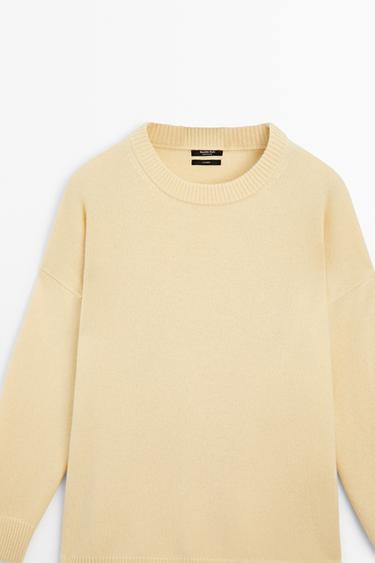 100% cashmere oversize knit sweater — Vanilla 9