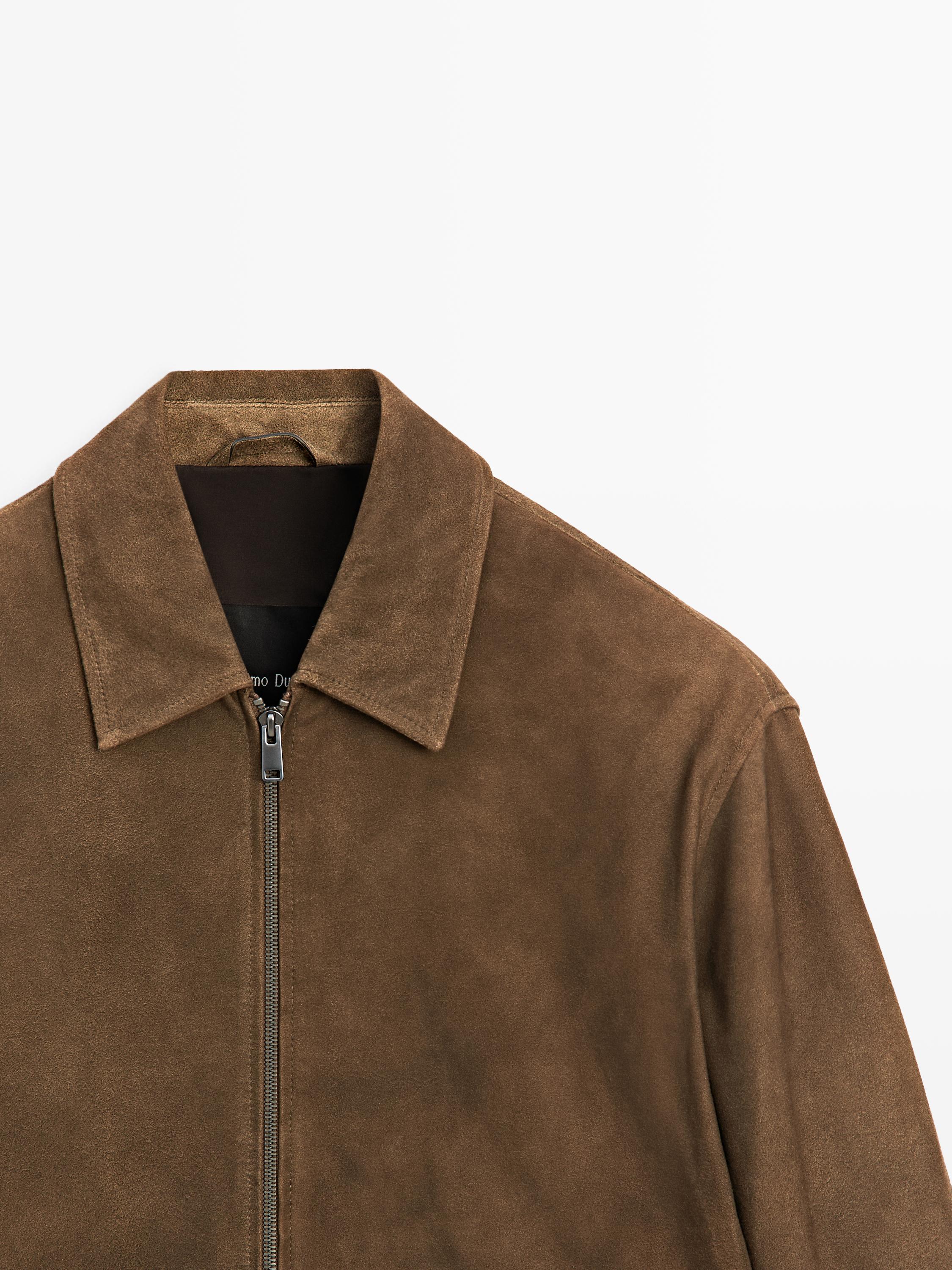 Chaqueta ante napado detalle lavado