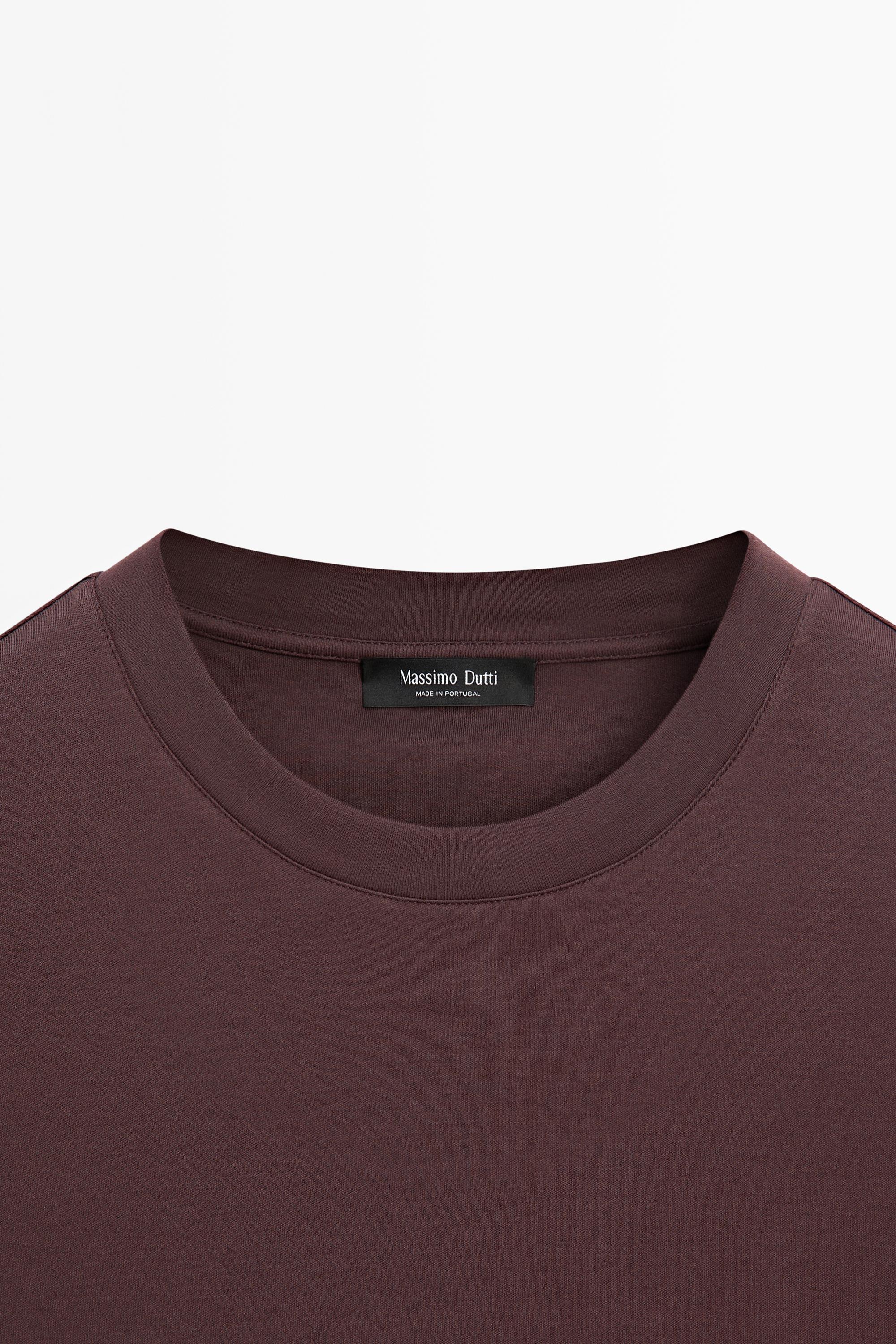 100% cotton short-sleeve T-shirt — MAROON