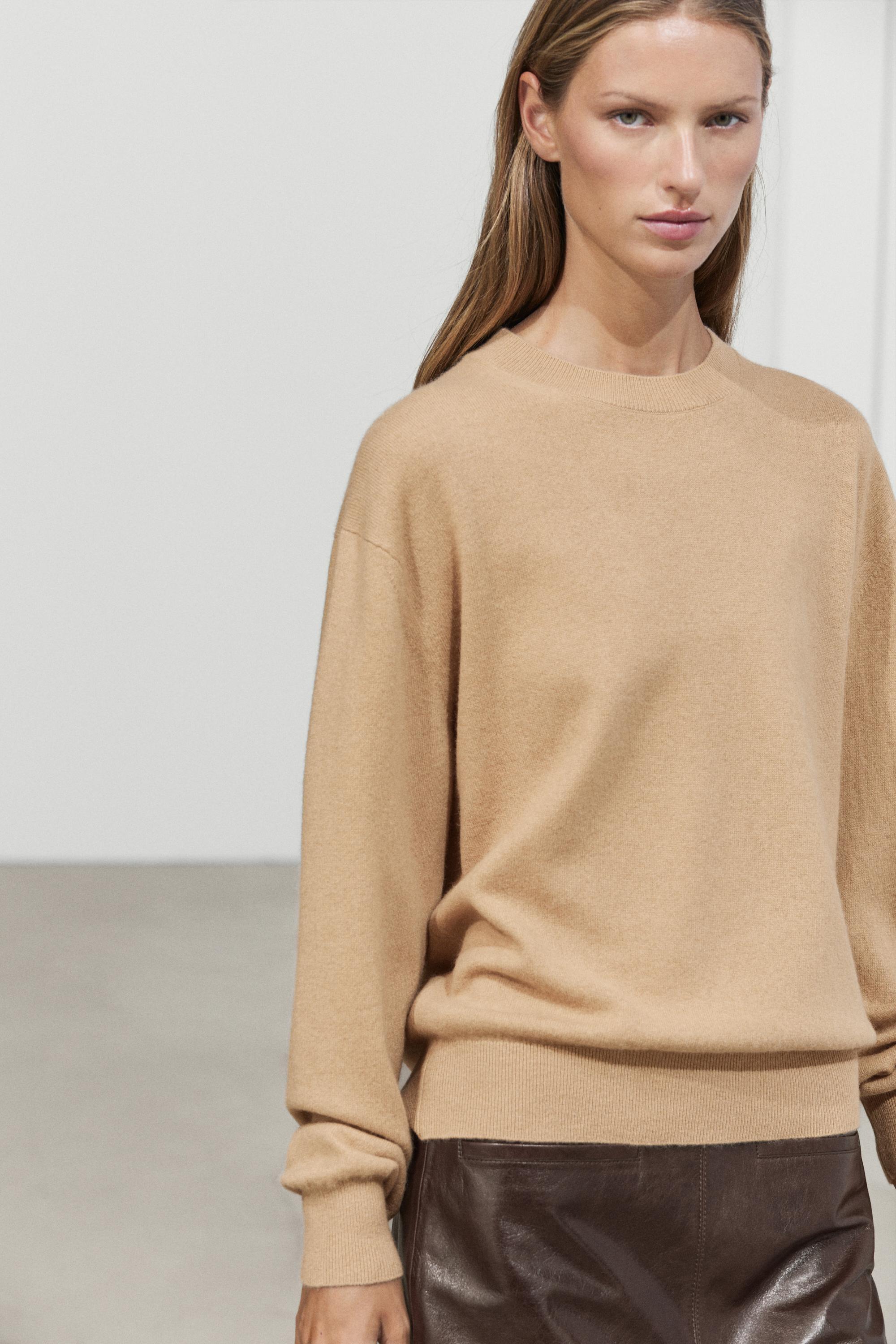 100% cashmere long sleeve sweater