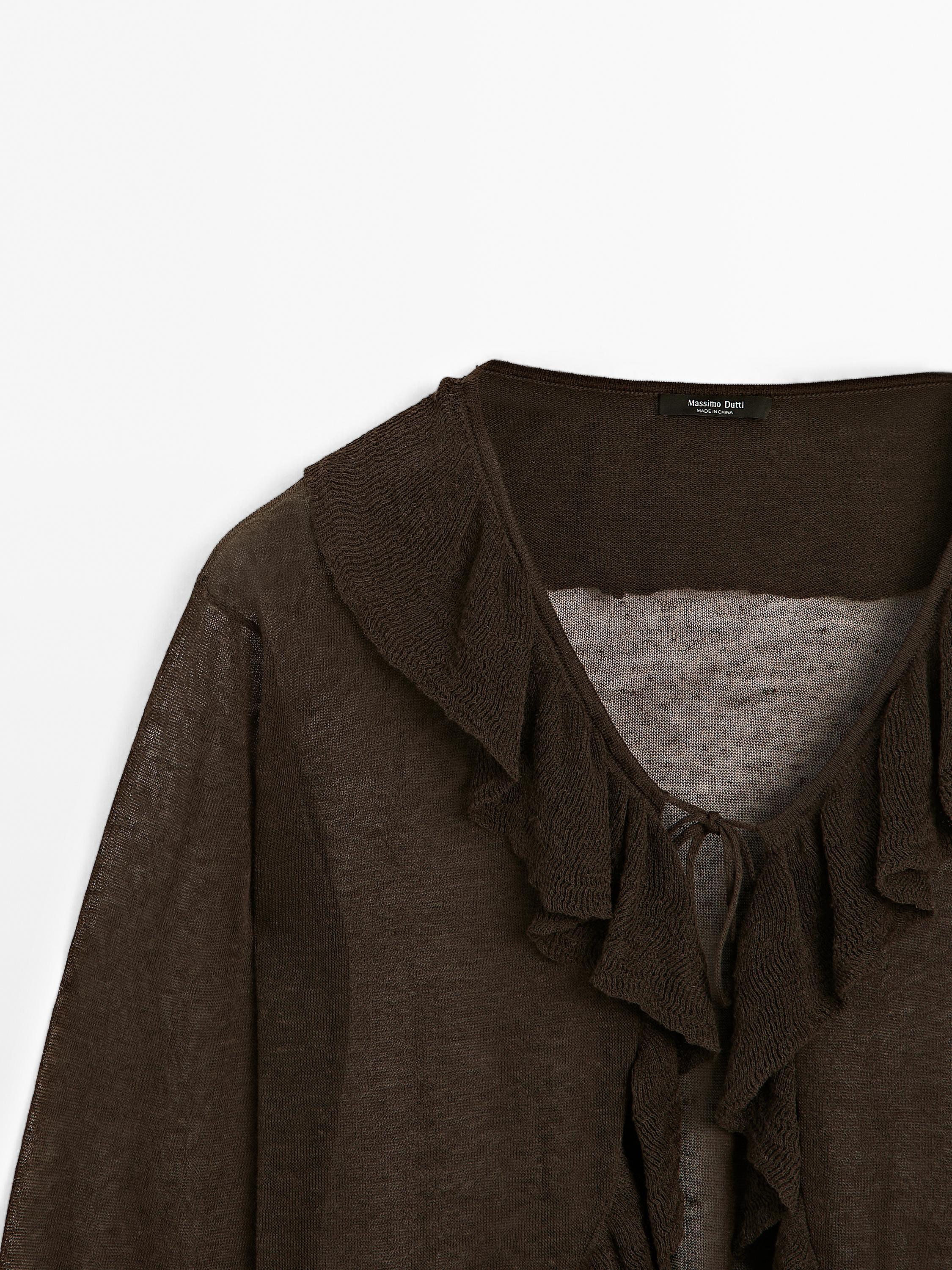 Kardigan ze lněné směsi