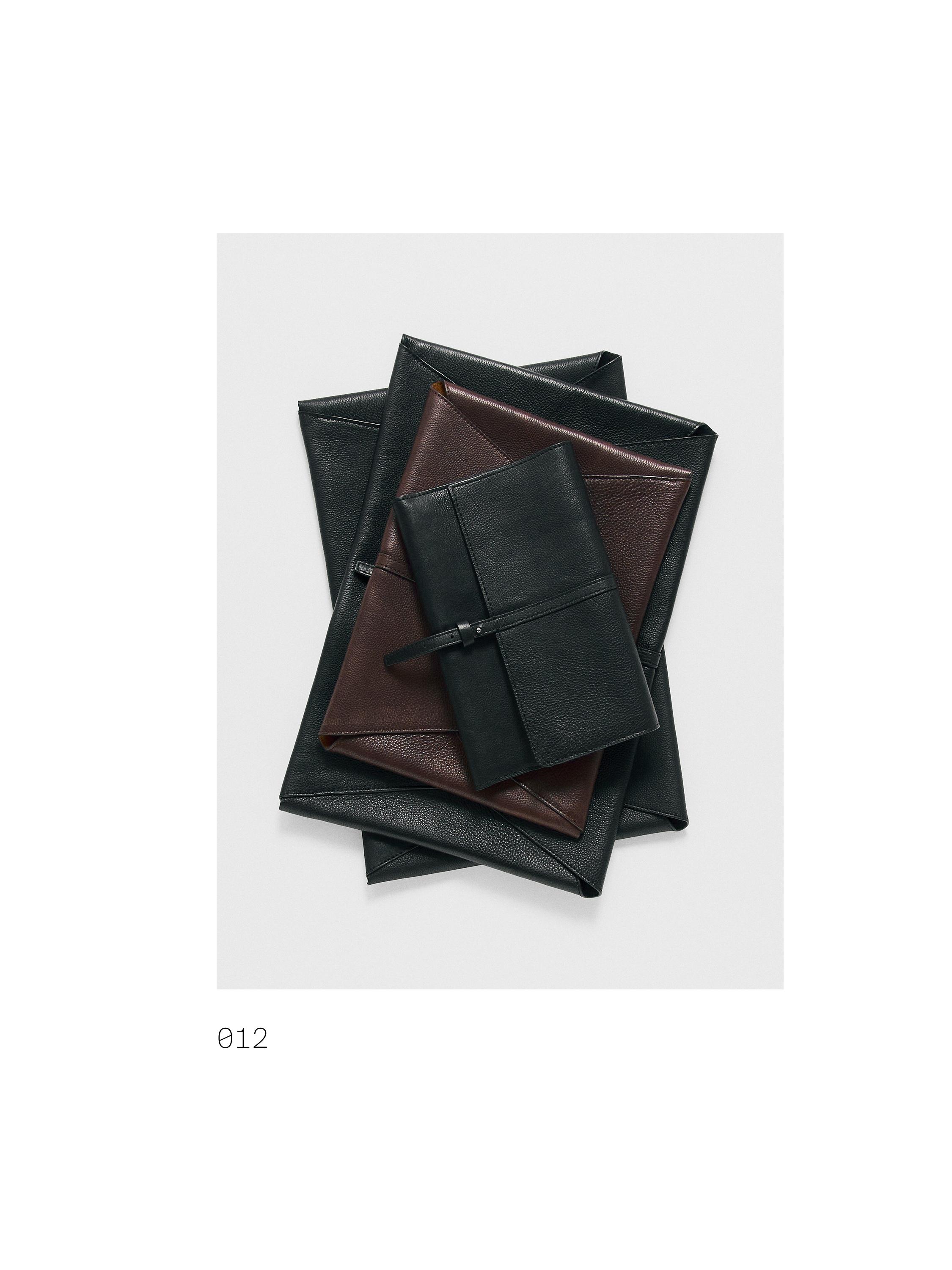 Nappa leather travel case — BLACK