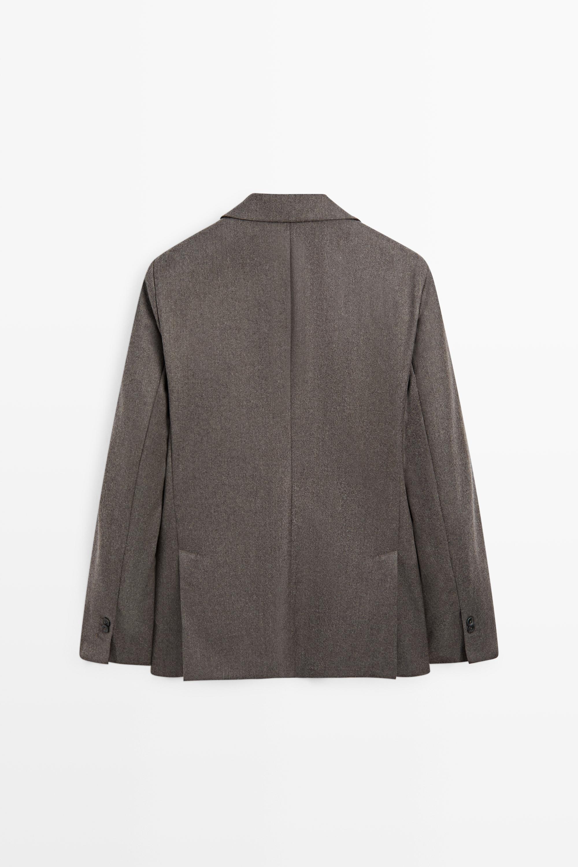 100% wool suit blazer — MINK