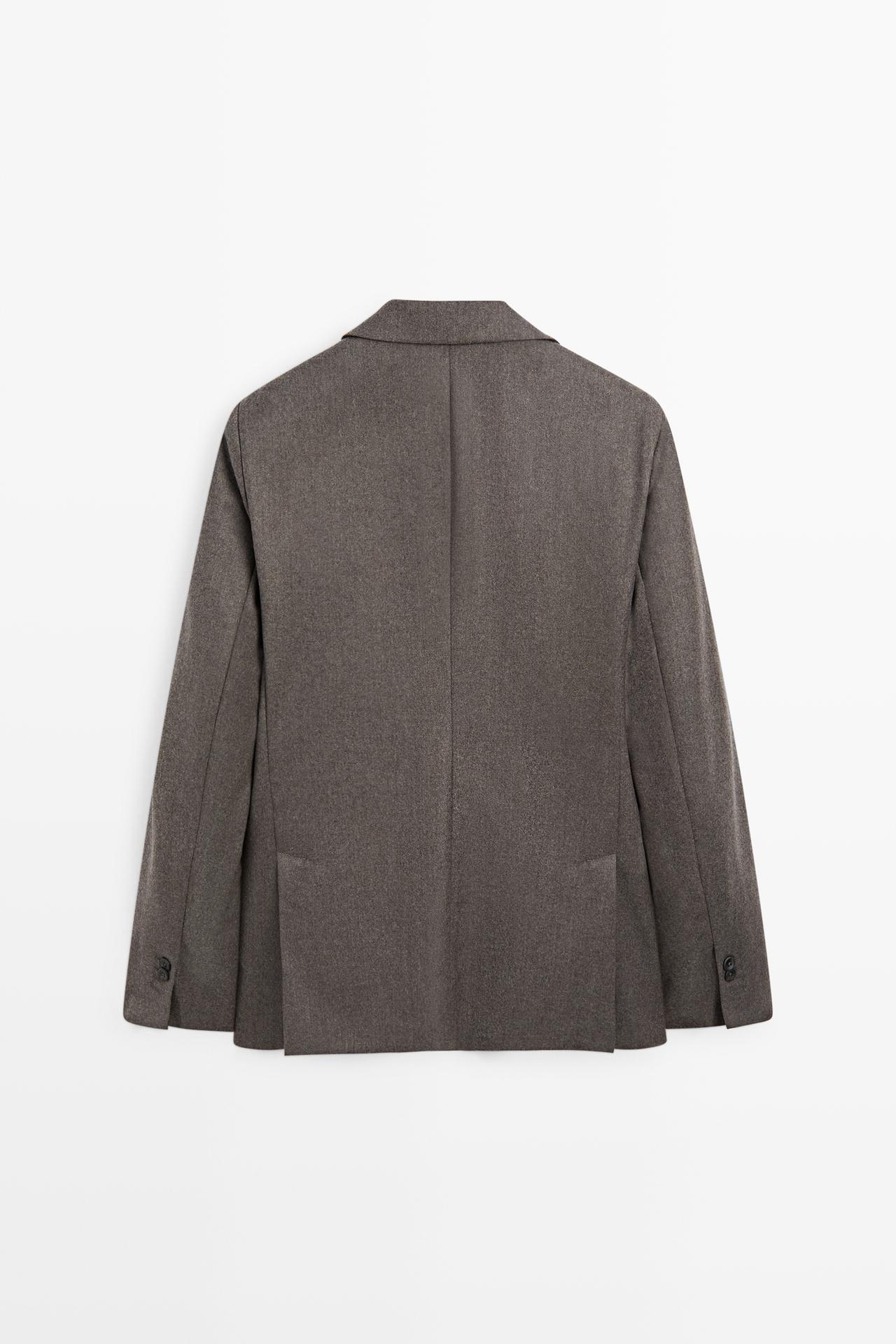 100% wool suit blazer — MINK