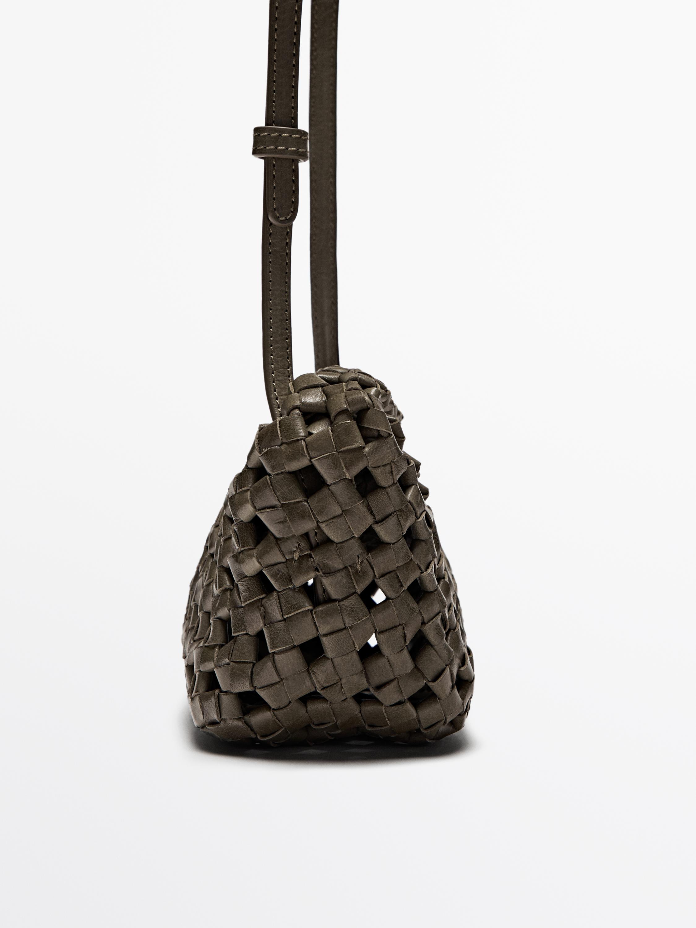 Nappa leather braided mini bag