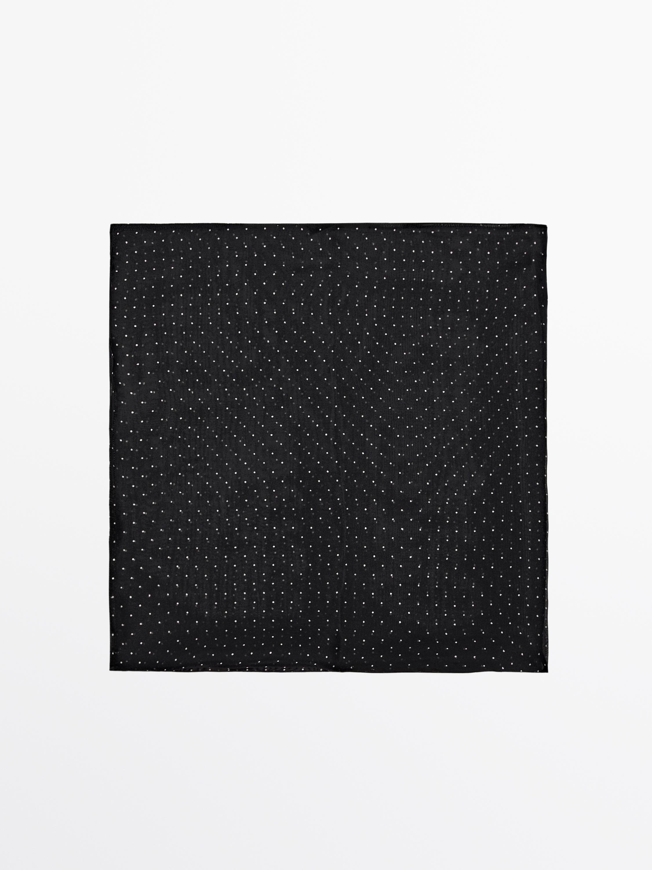 Apaszka ze 100% jedwabiu w groszki