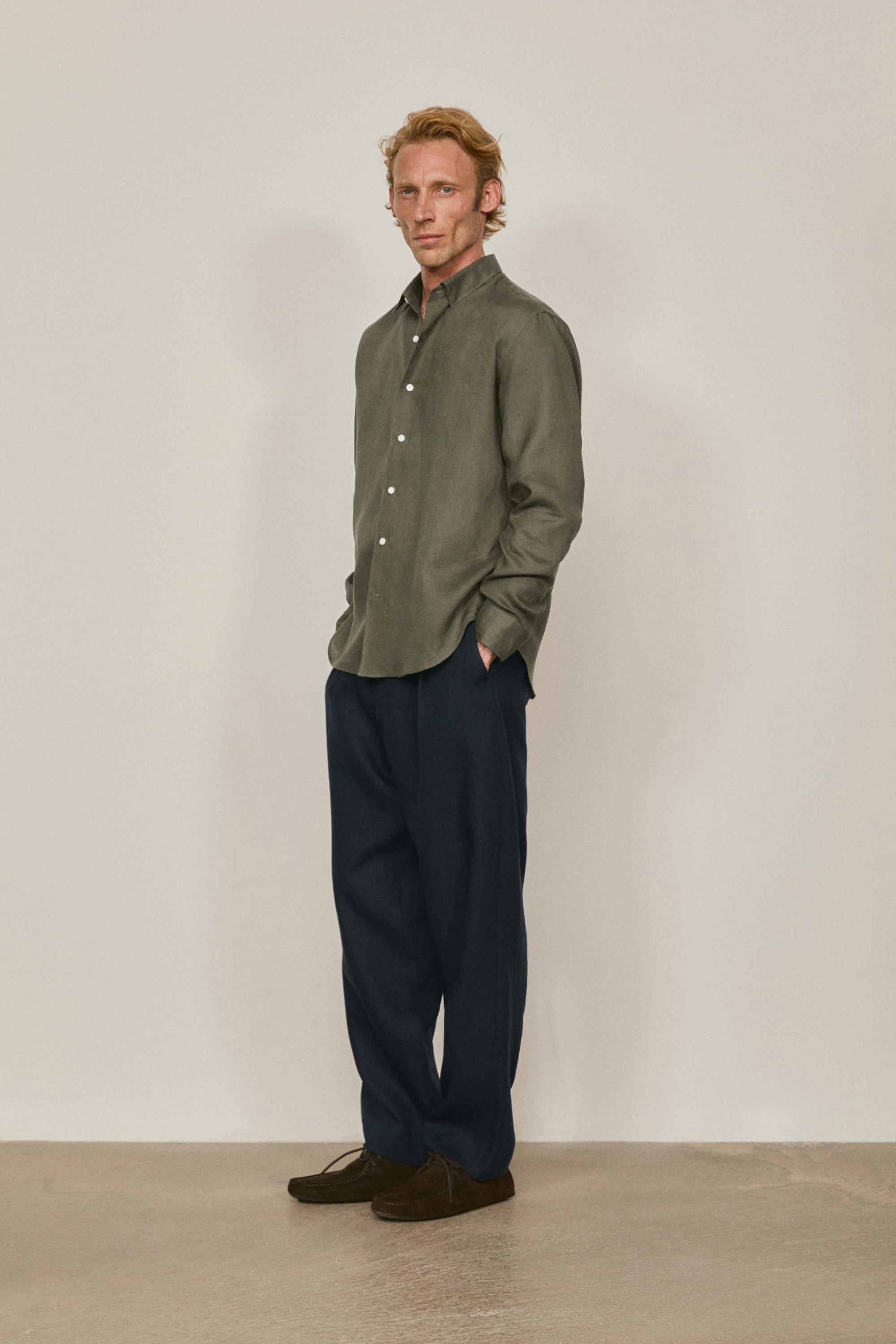 Extra fine 100% linen shirt - LIMITED EDITION — GREEN