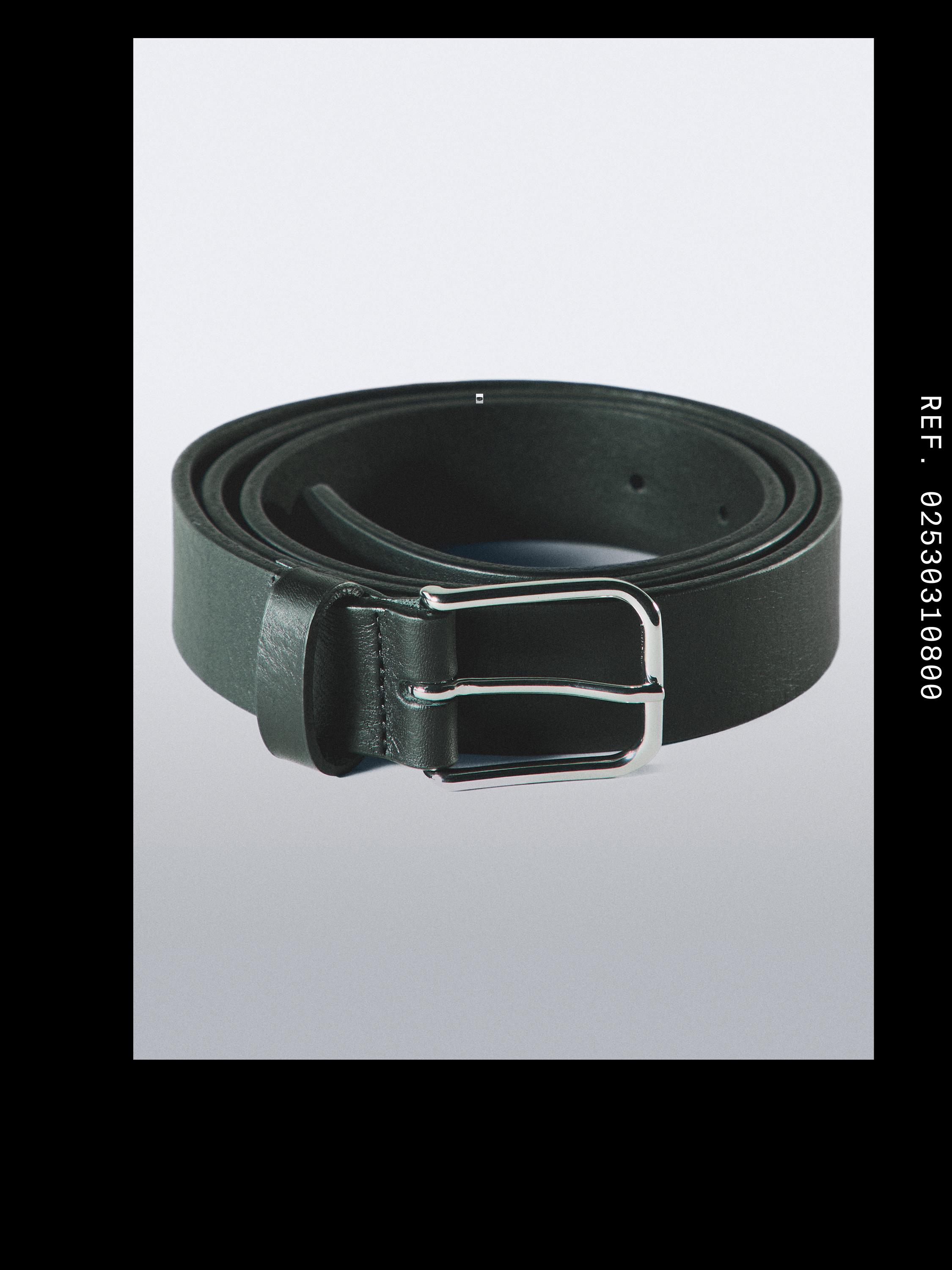 Nappa leather belt — BLACK