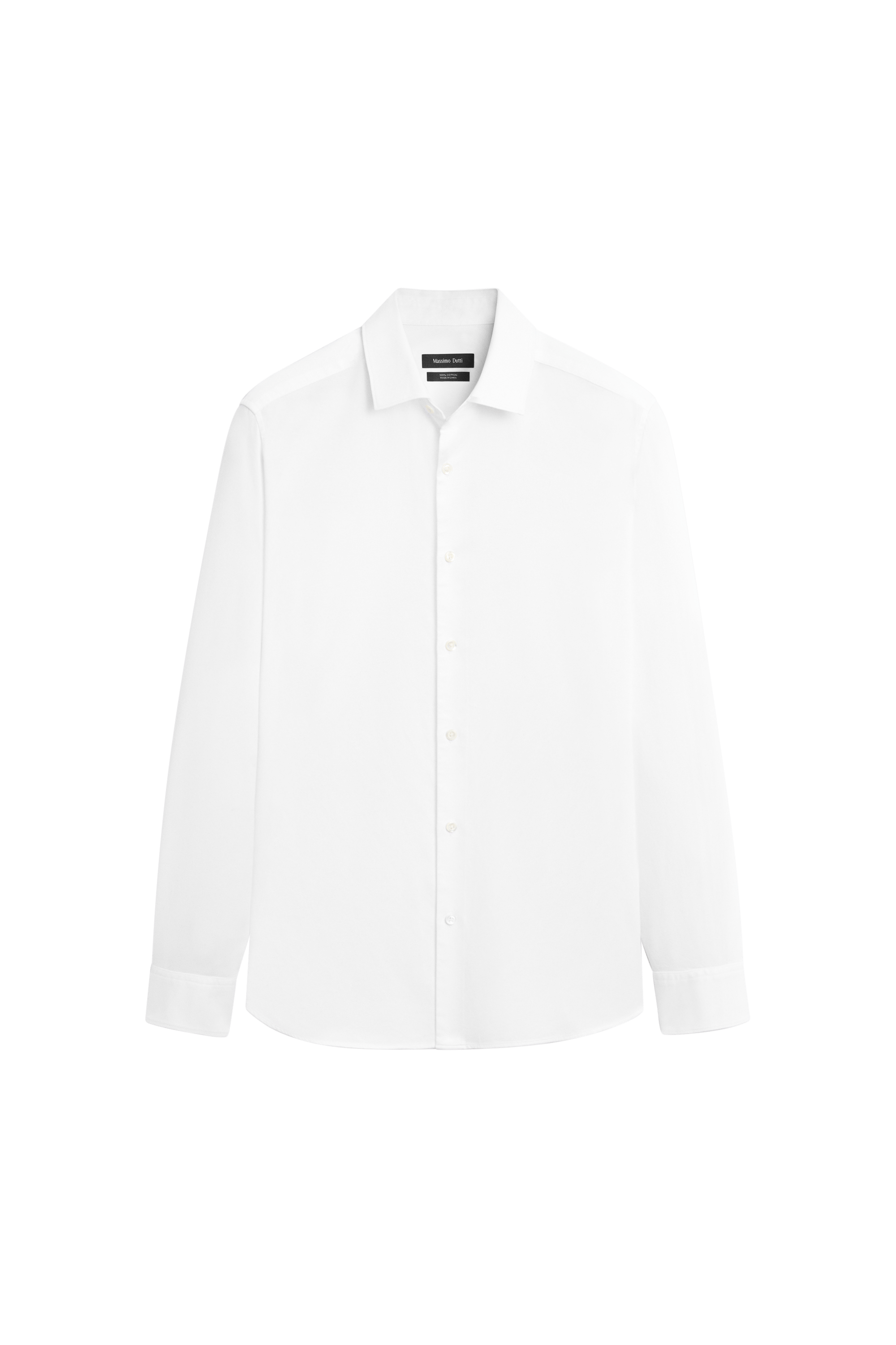 Massimo Dutti Dokulu %100 pamuklu gömlek görsel 7
