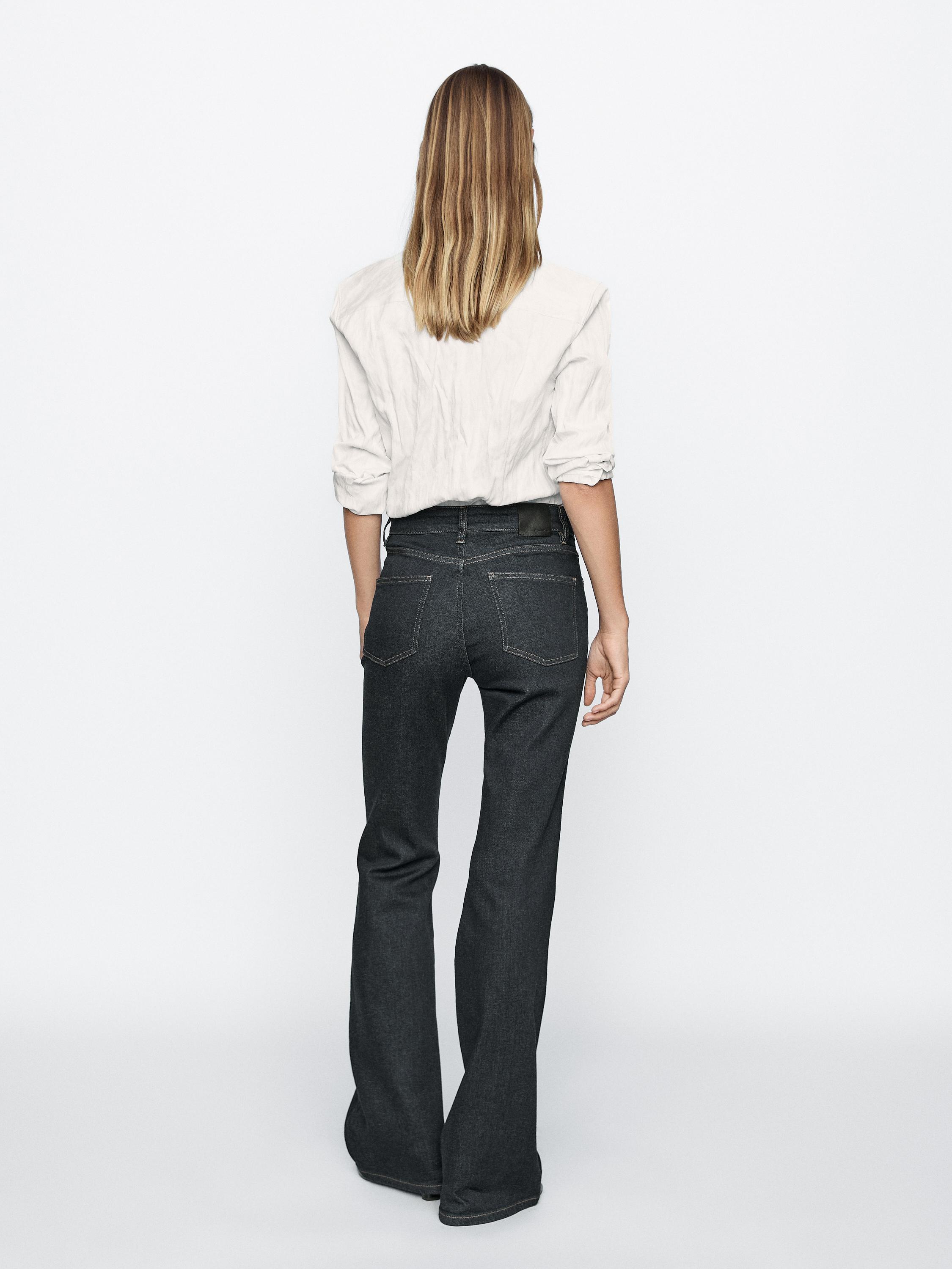 Flared high-waist skinny jeans
