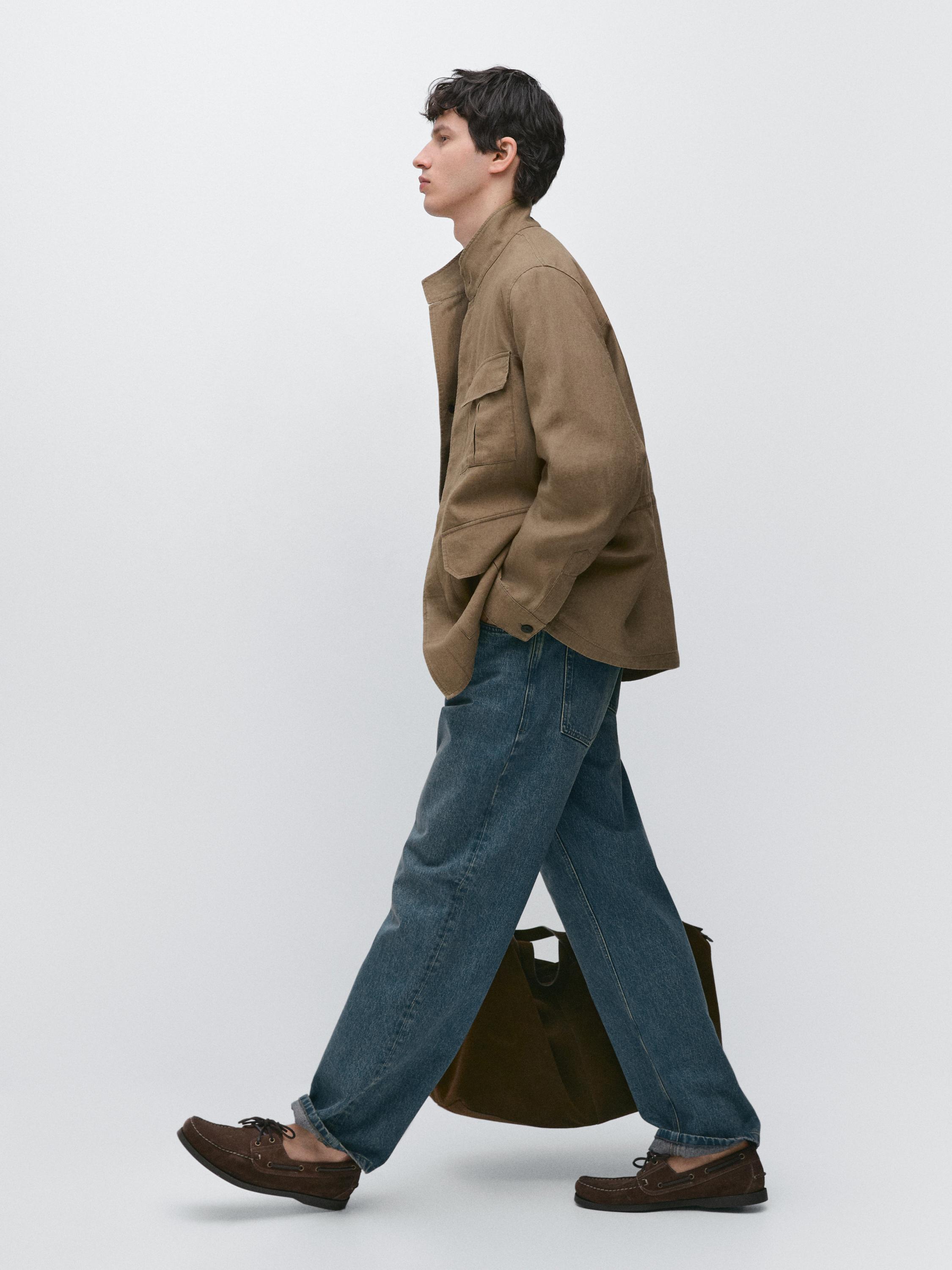 Chaqueta sahariana 100% lino