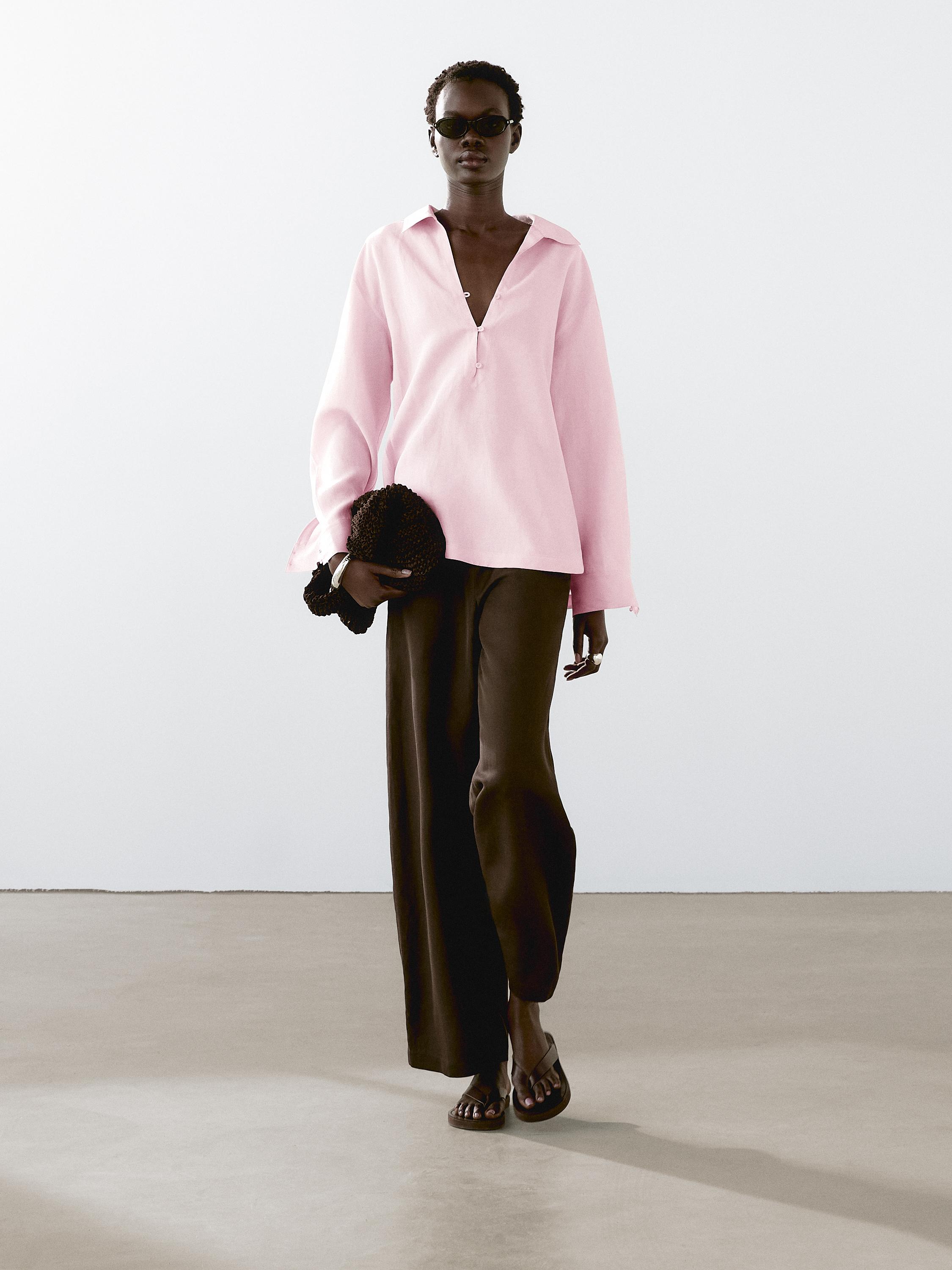 Leichte Bluse mit Polokragen