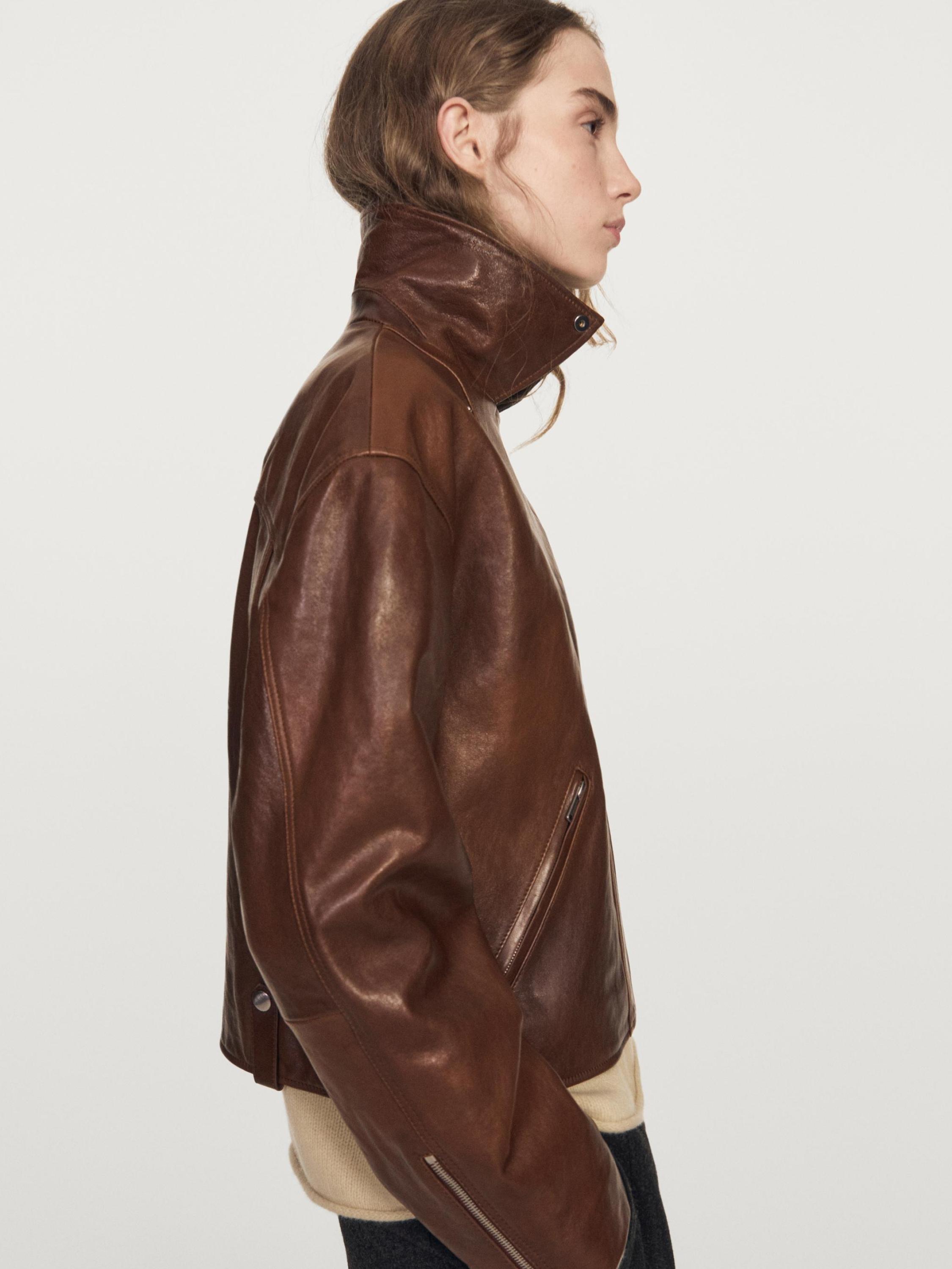 Cazadora biker piel napa