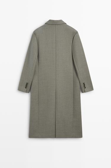100% wool long coat — MINK 6