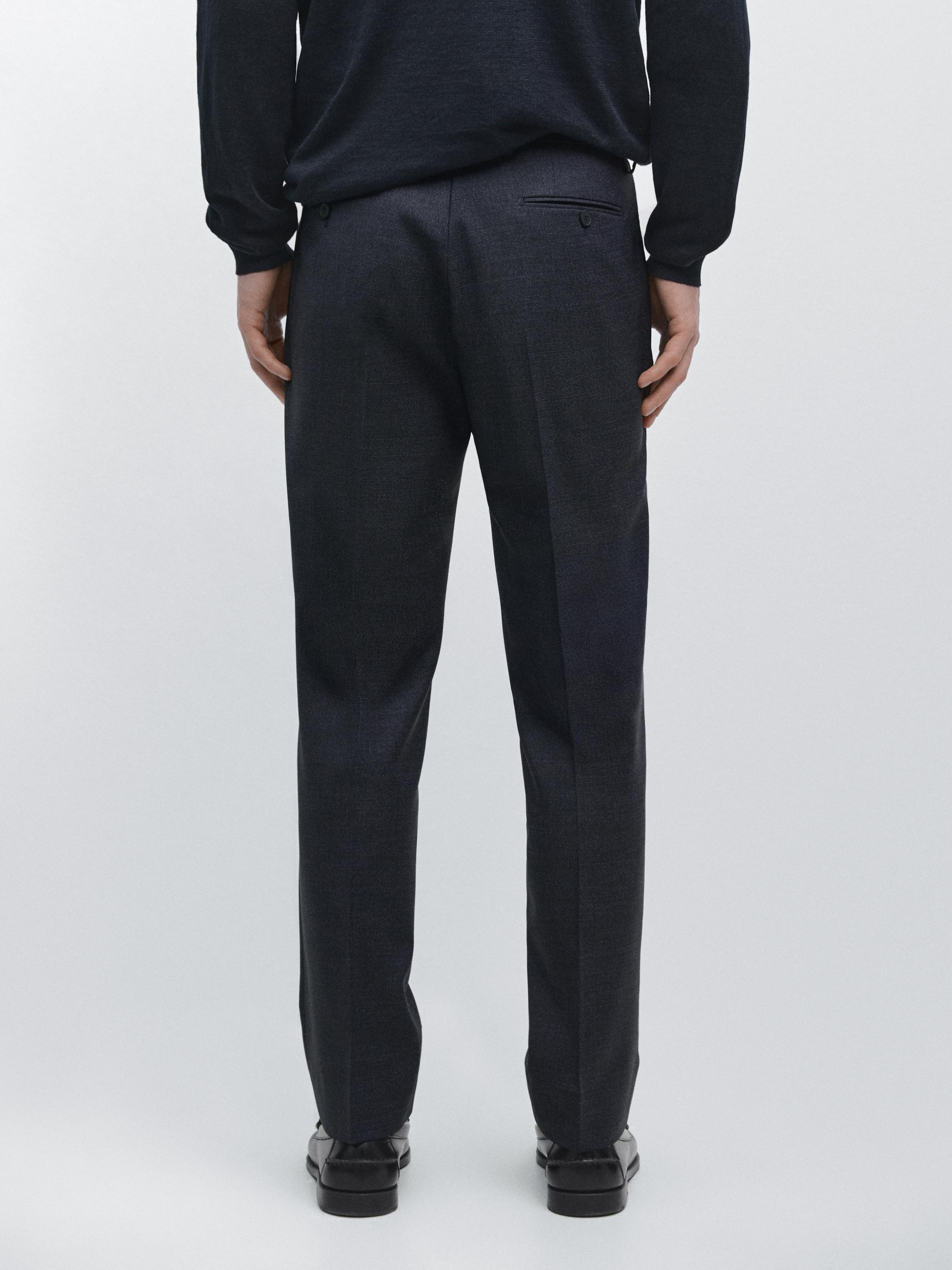 Cold wool suit trousers — INDIGO