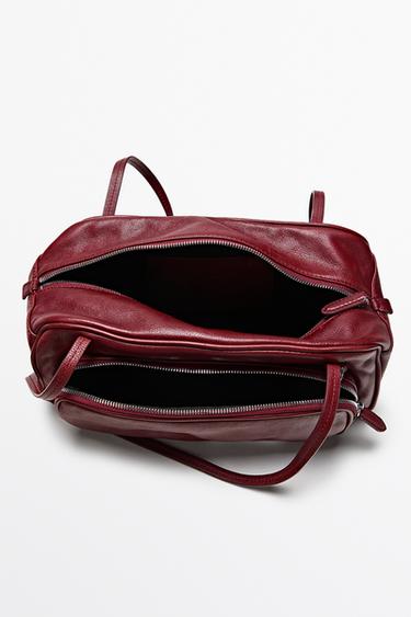 Medium Nappa leather bowling bag — Red 7