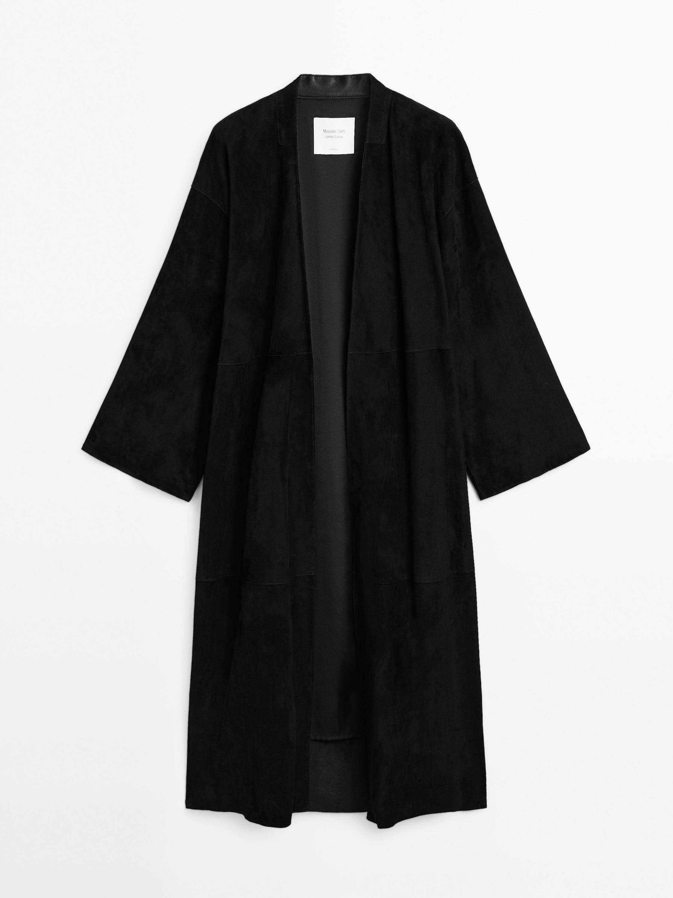 Long suede leather kimono - Limited Edition