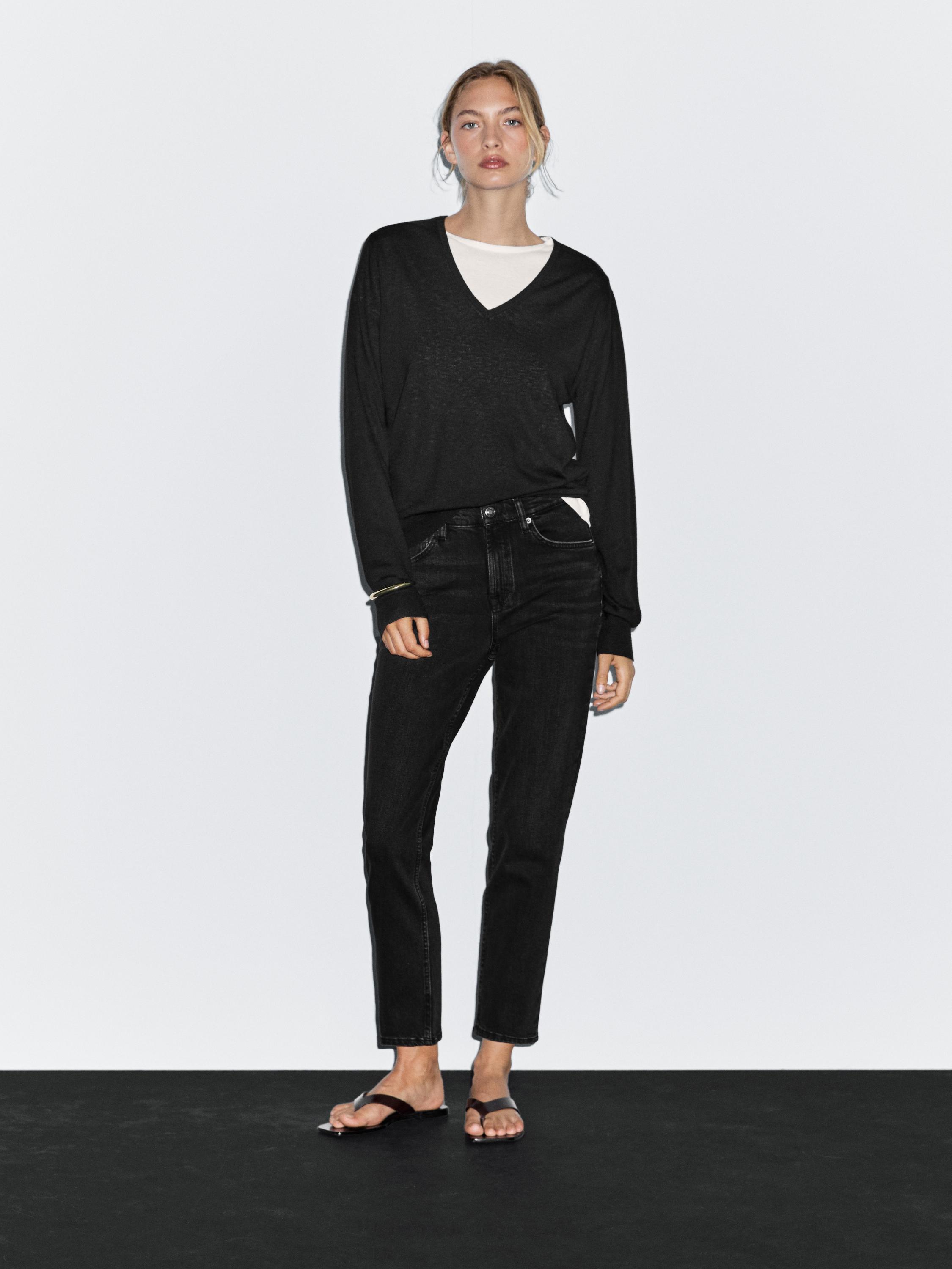 Jean slim cropped mid-rise