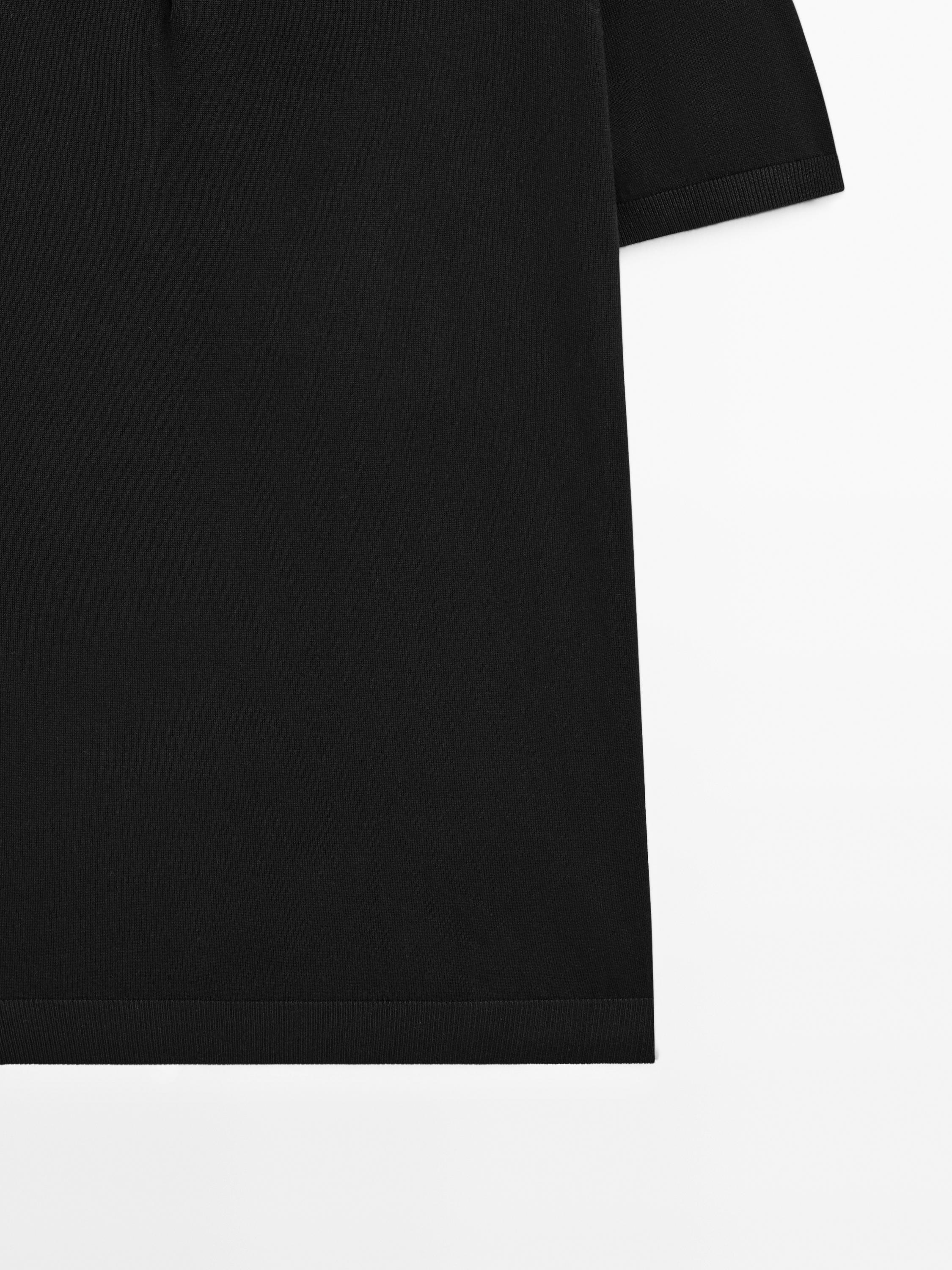 Short sleeve cotton polo sweater