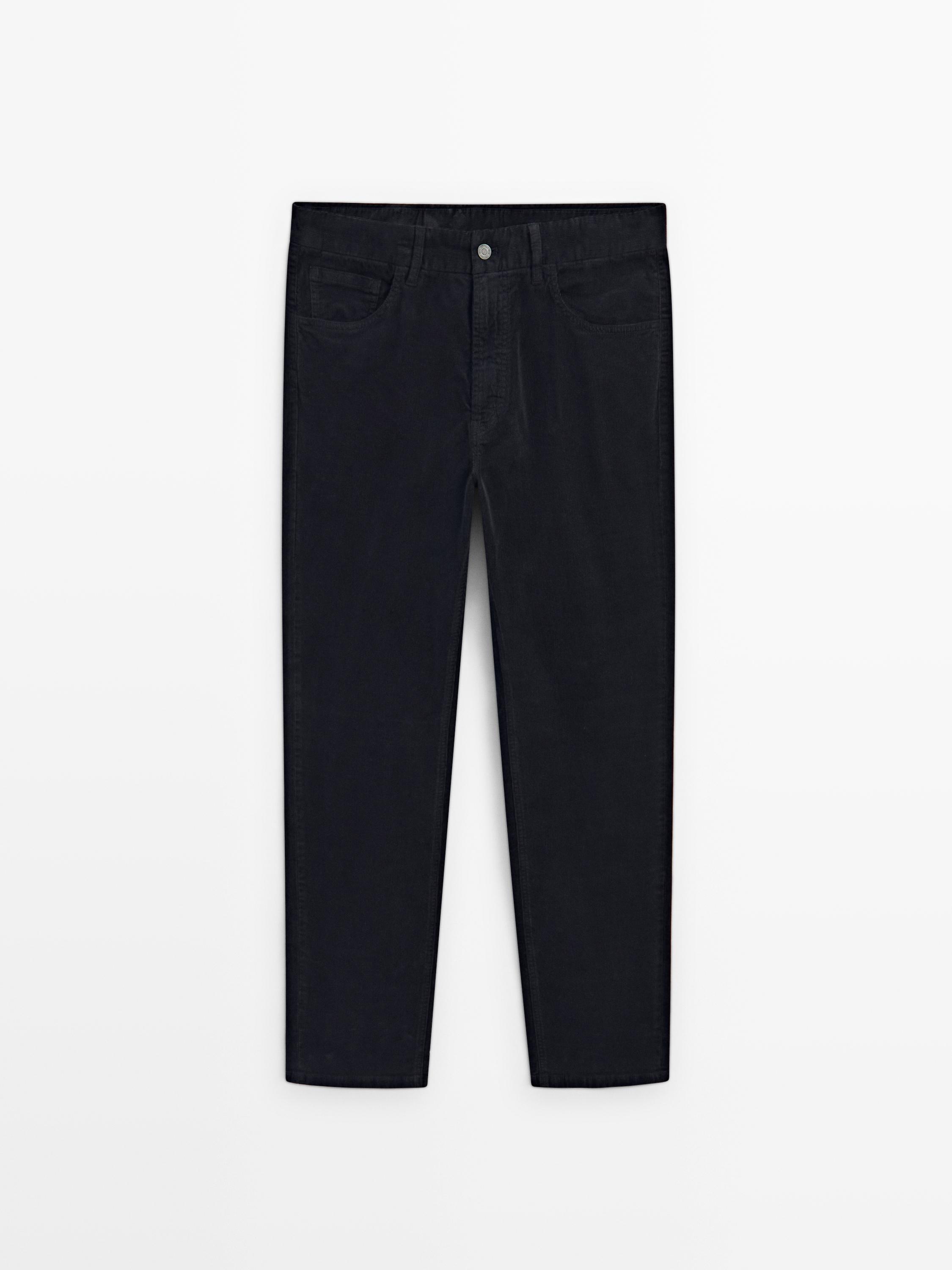 Slim fit corduroy denim trousers