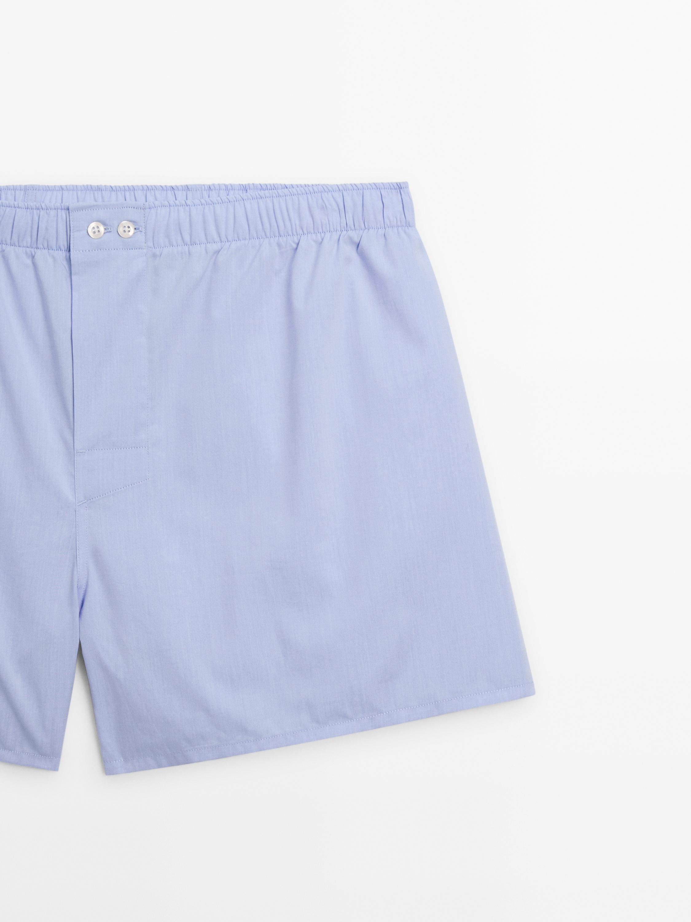 Plain poplin boxers — SKY BLUE