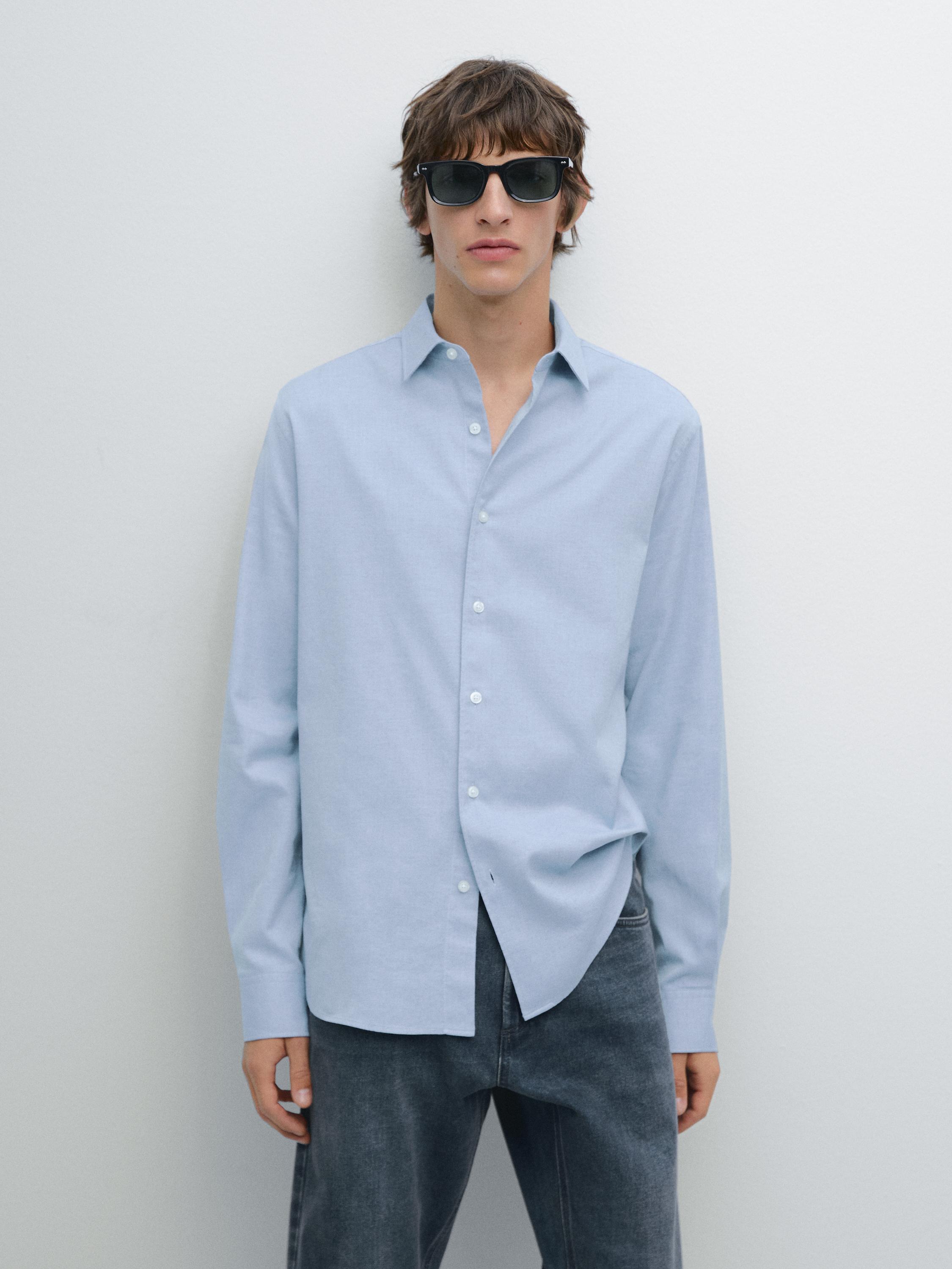 Regular fit twill shirt