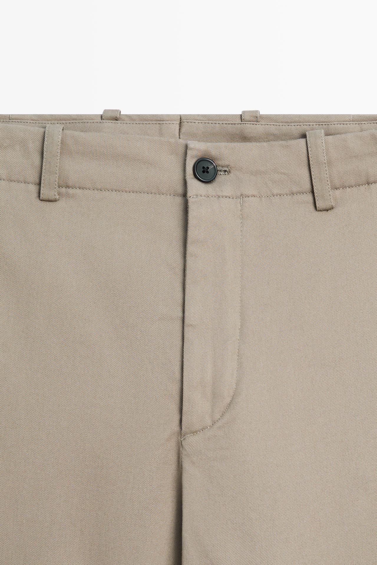 Cotton blend straight-leg pants — MINK