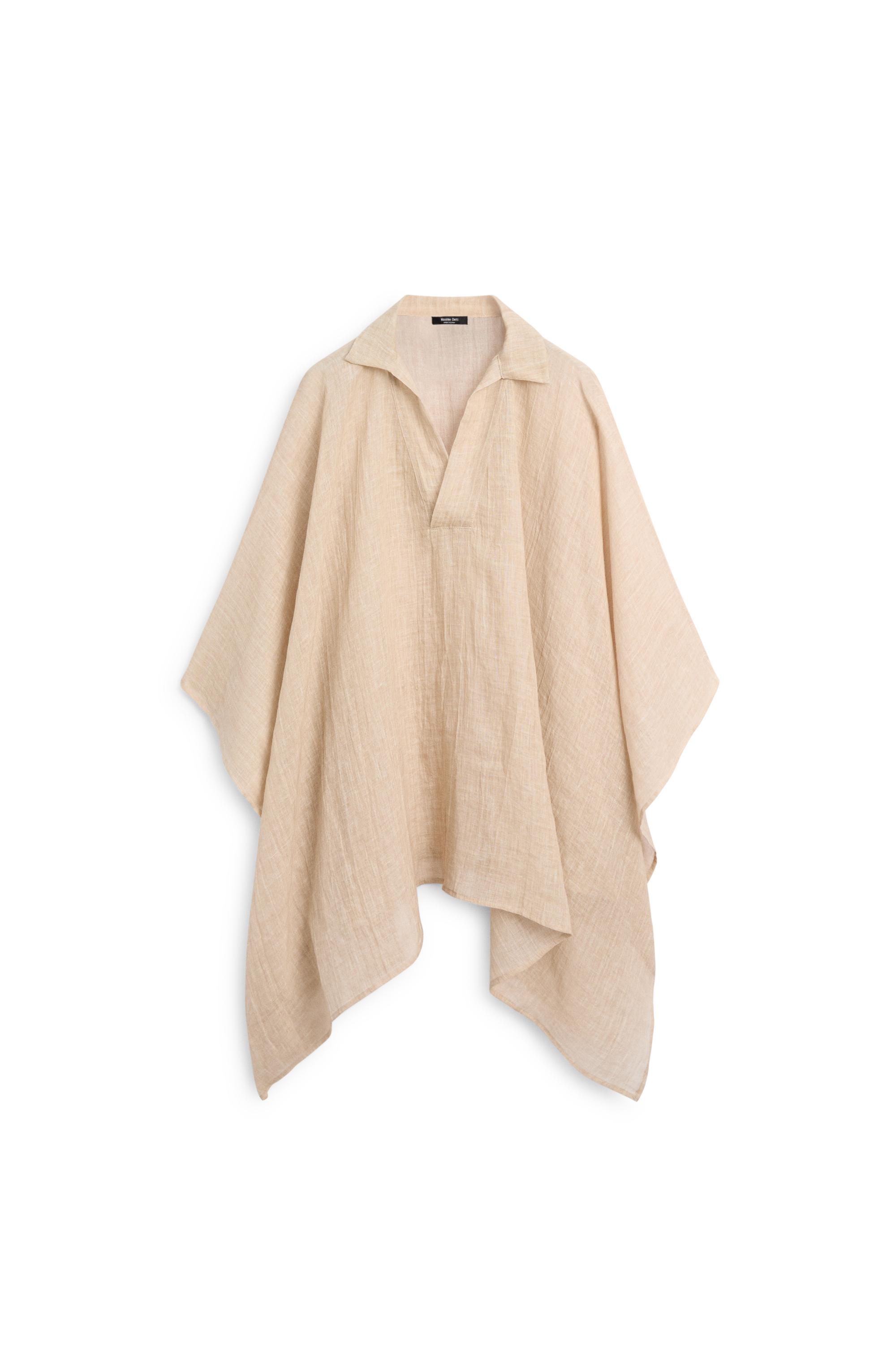 100% ramie cape — BEIGE