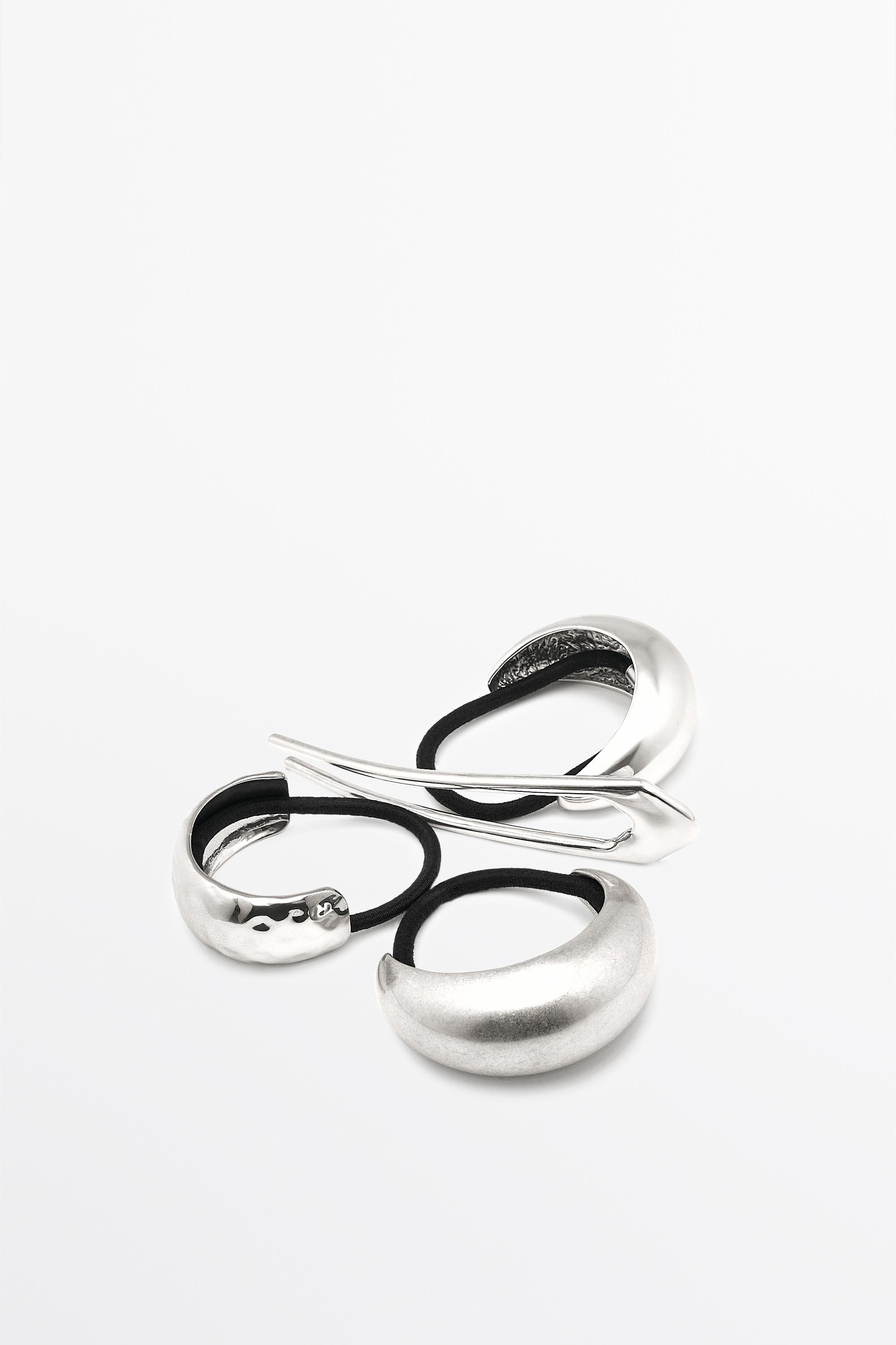 Set of hair clips - STUDIO — SILVER