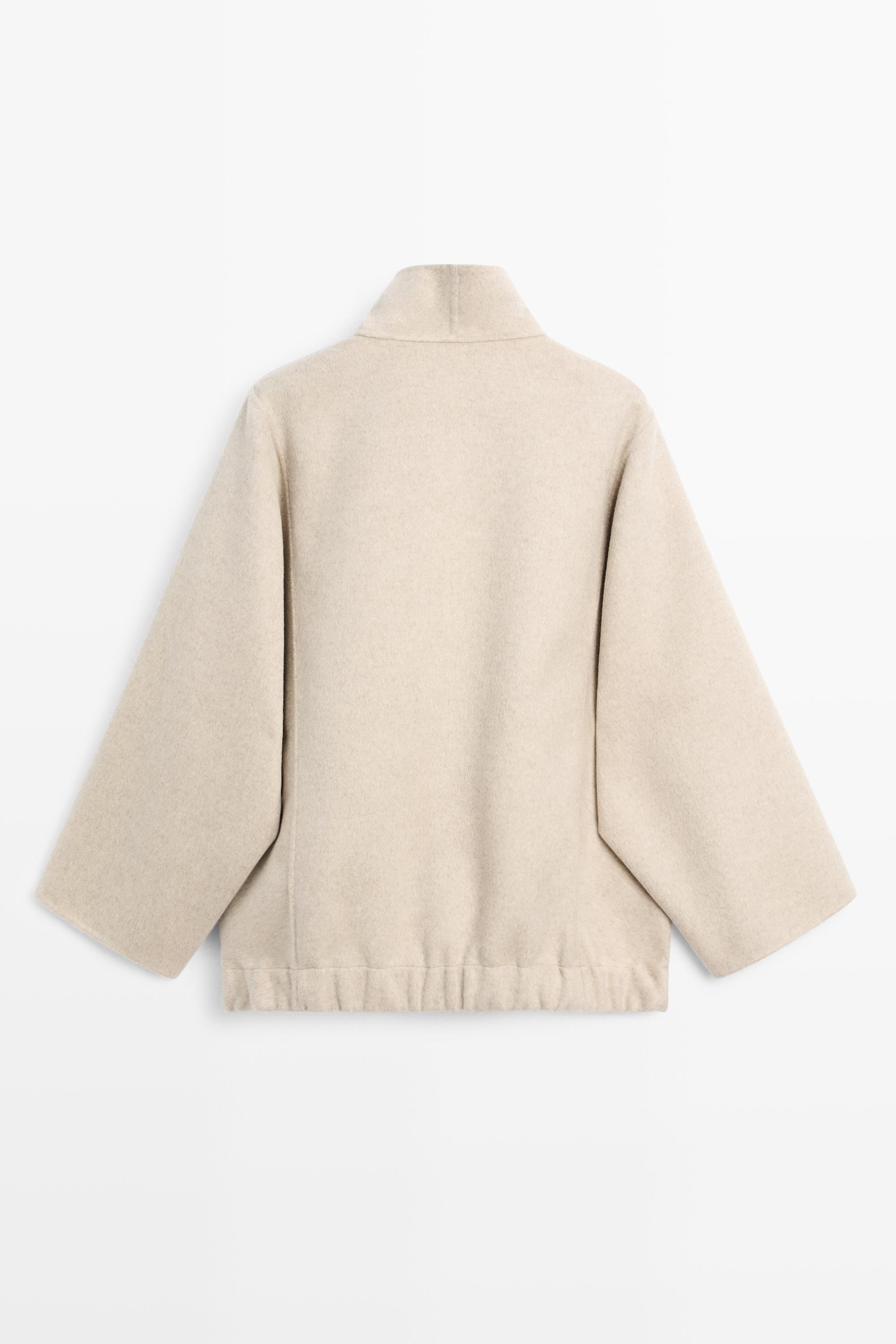 Massimo Dutti Yün karışımlı bomber ceket görsel 6