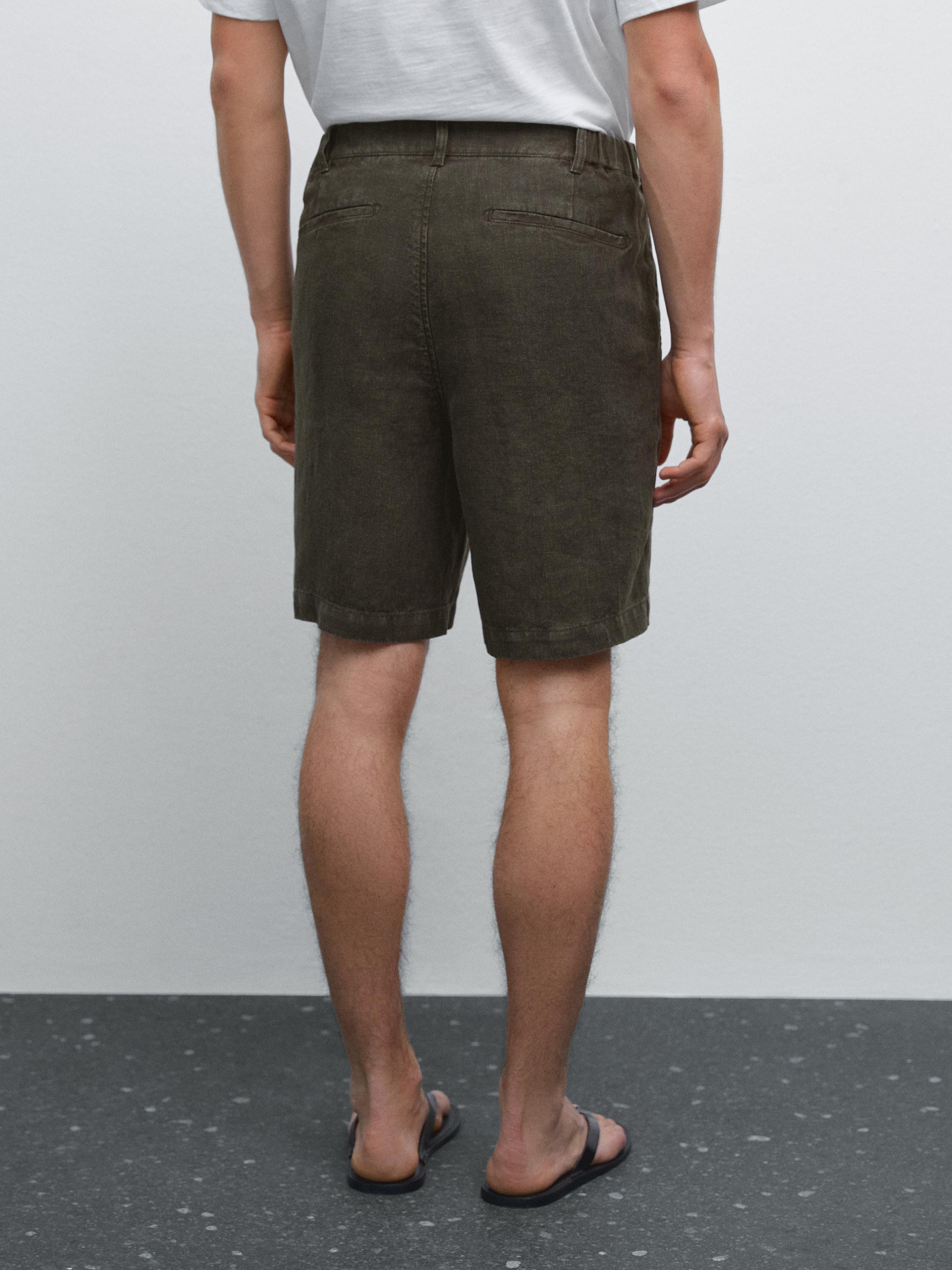 Linen Bermuda shorts