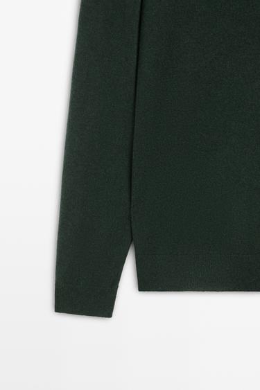 100% cashmere knit polo sweater — BOTTLE 7