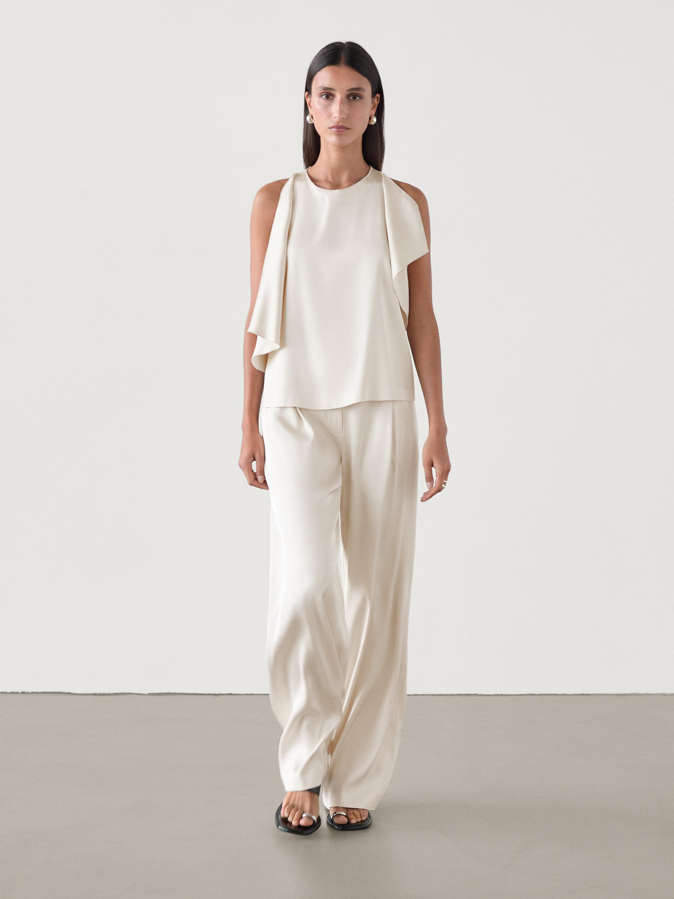 Satin halterneck top