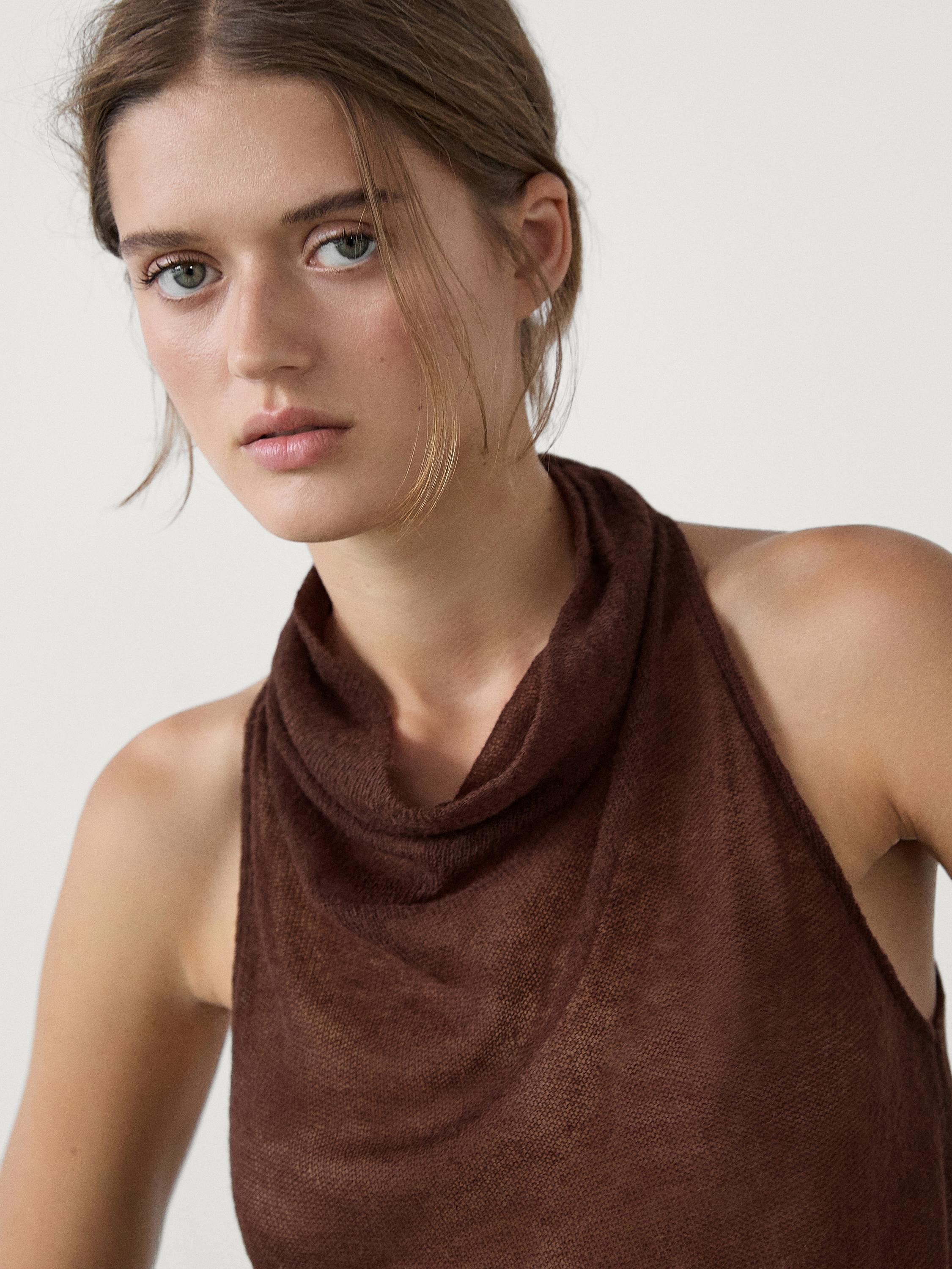 Cutwork halter top