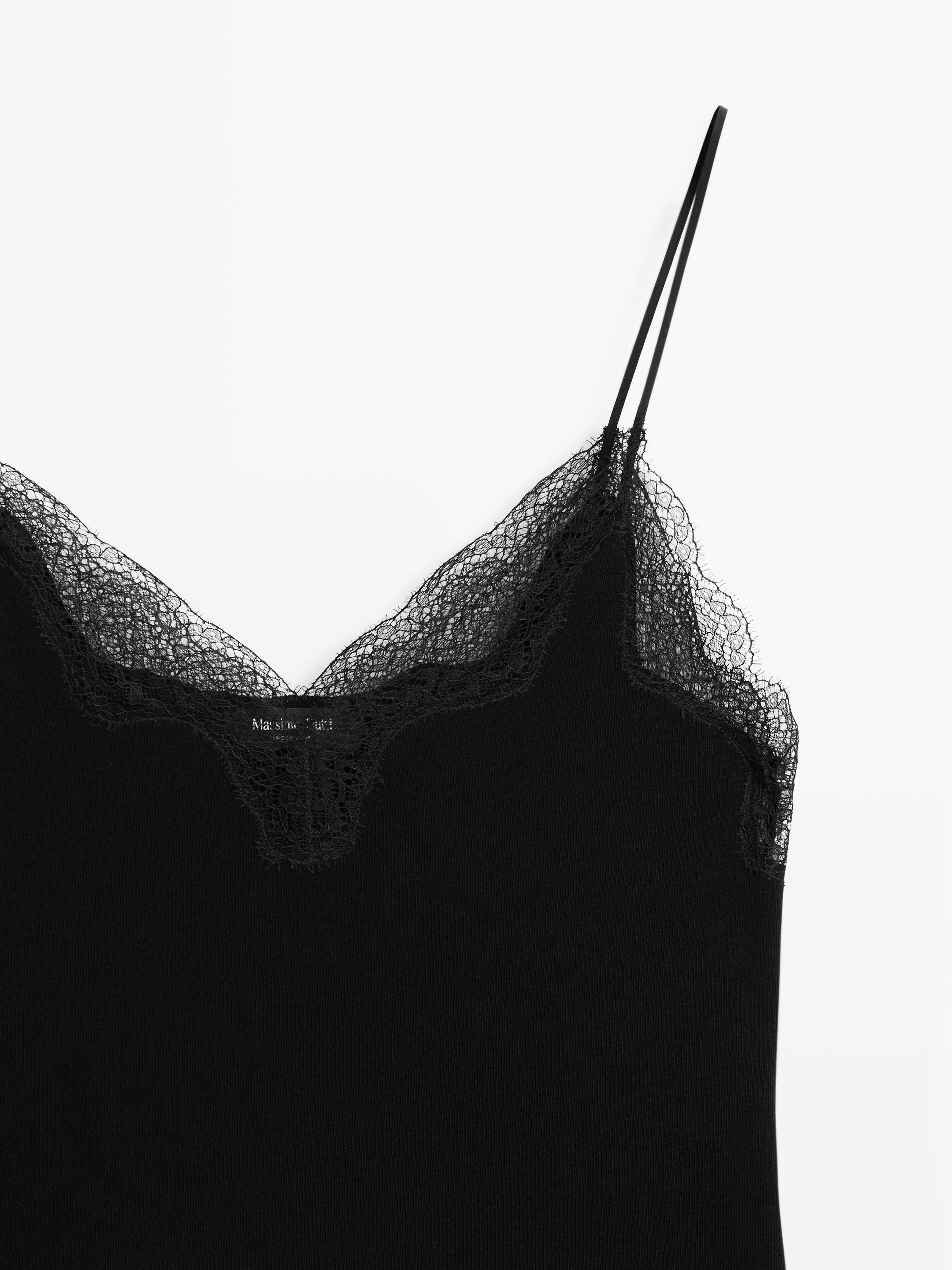 Top lencero detalle encaje