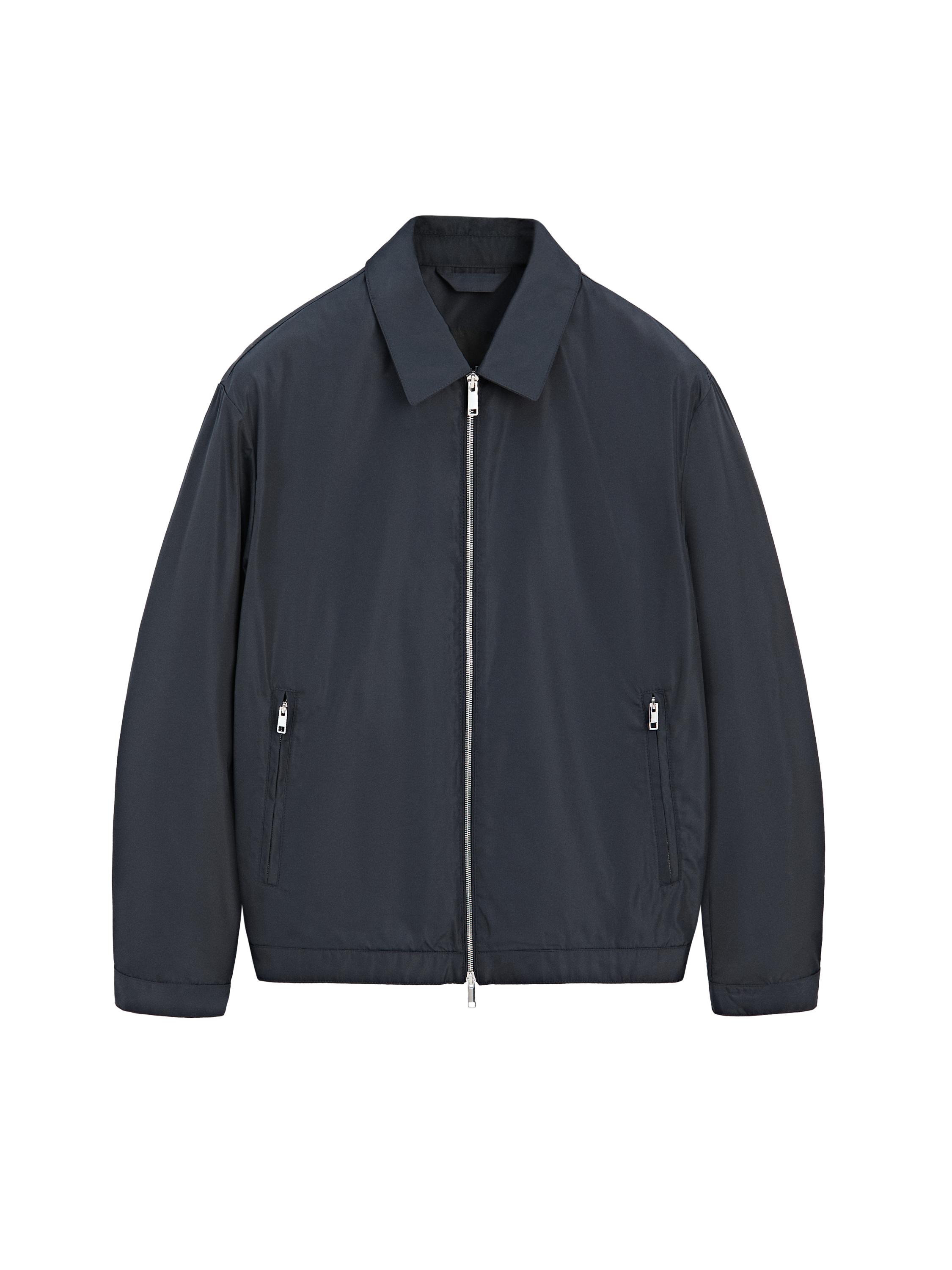 Short technical fabric jacket · Mink, Navy Blue · Coats | Massimo