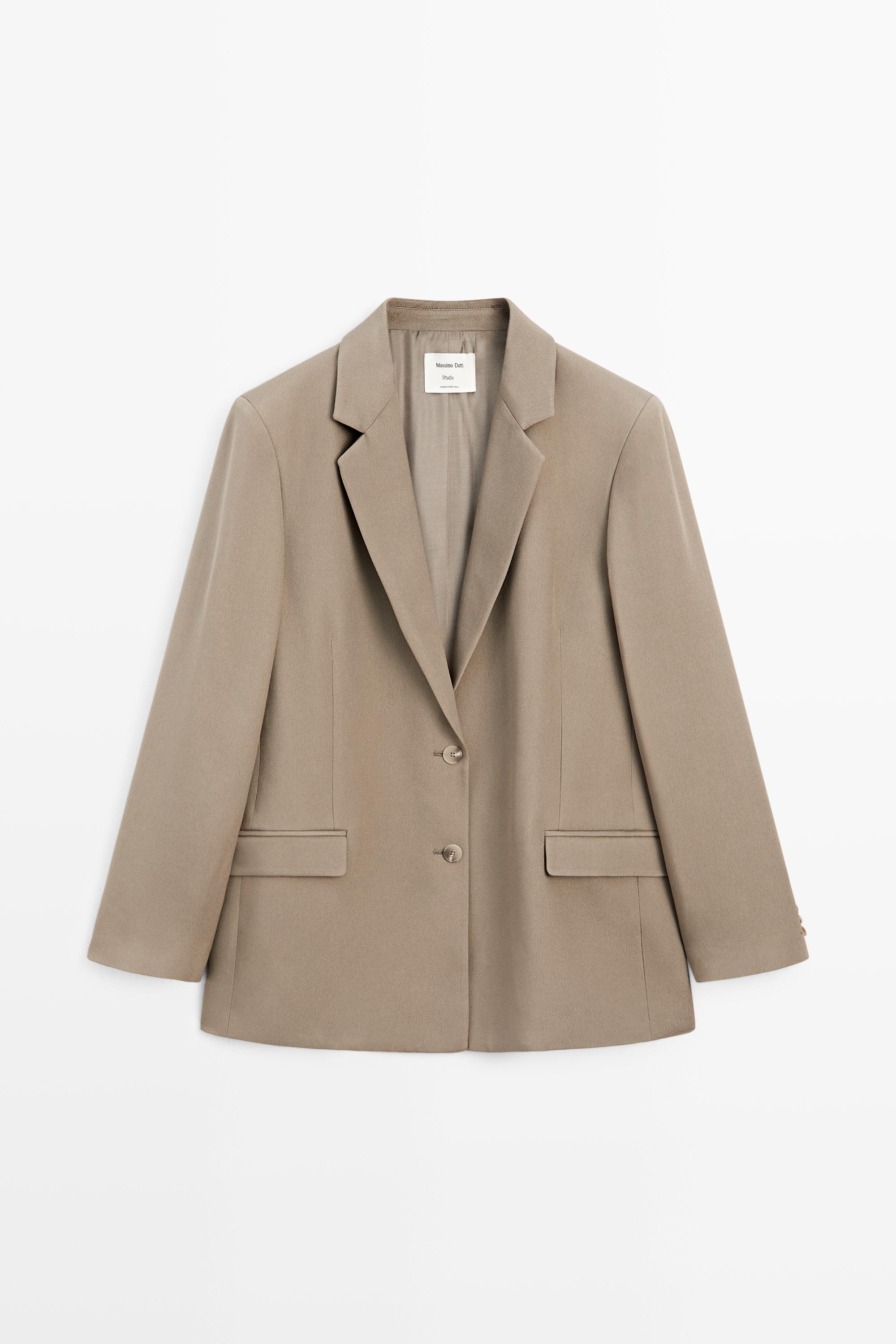 Fluid blazer - STUDIO — STONE