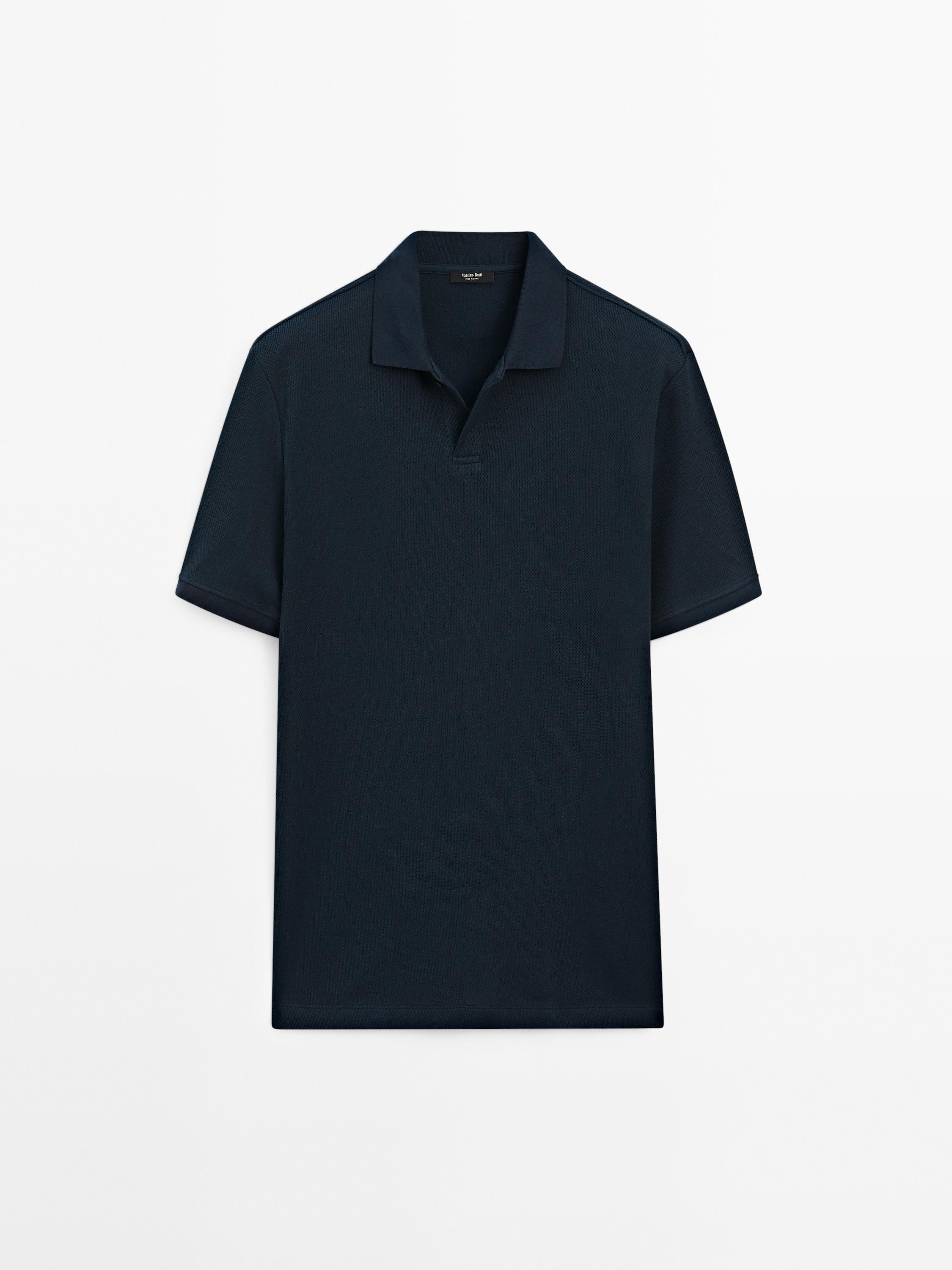 細紋理短袖 POLO 衫