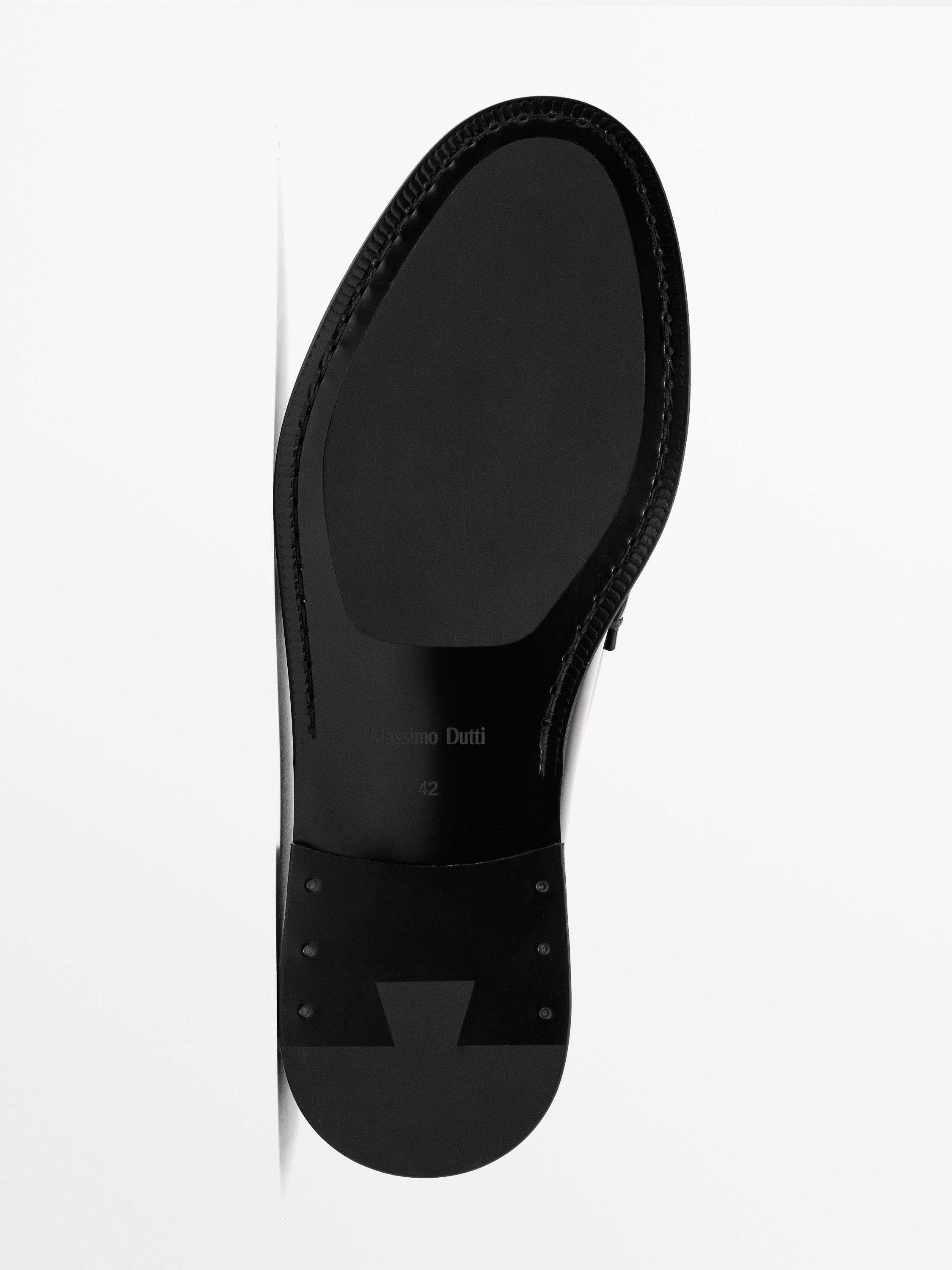 Mocassins cuir patte décorative