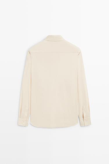 Regular fit needlecord shirt — SAND 6