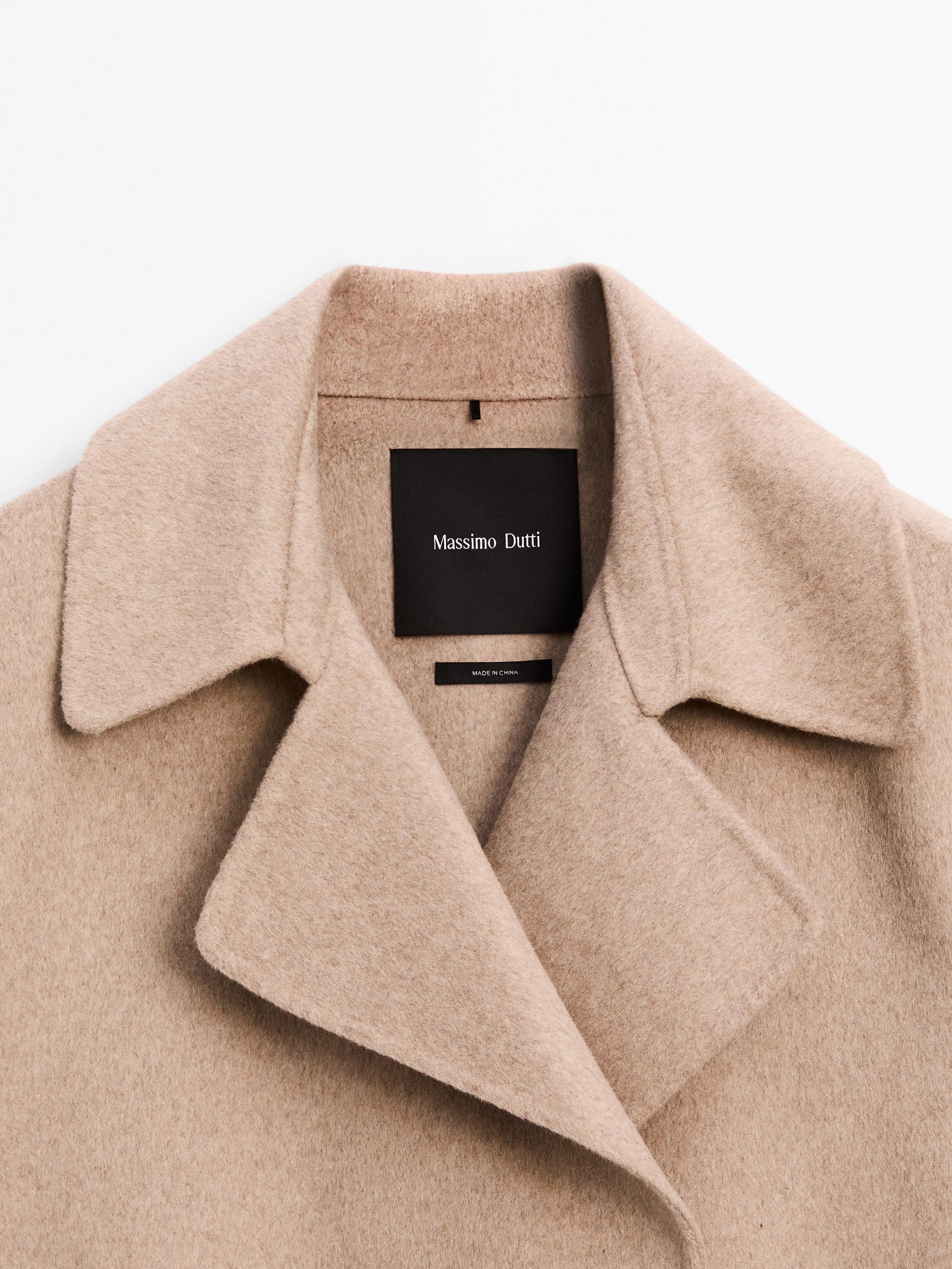 Cropped wool blend jacket